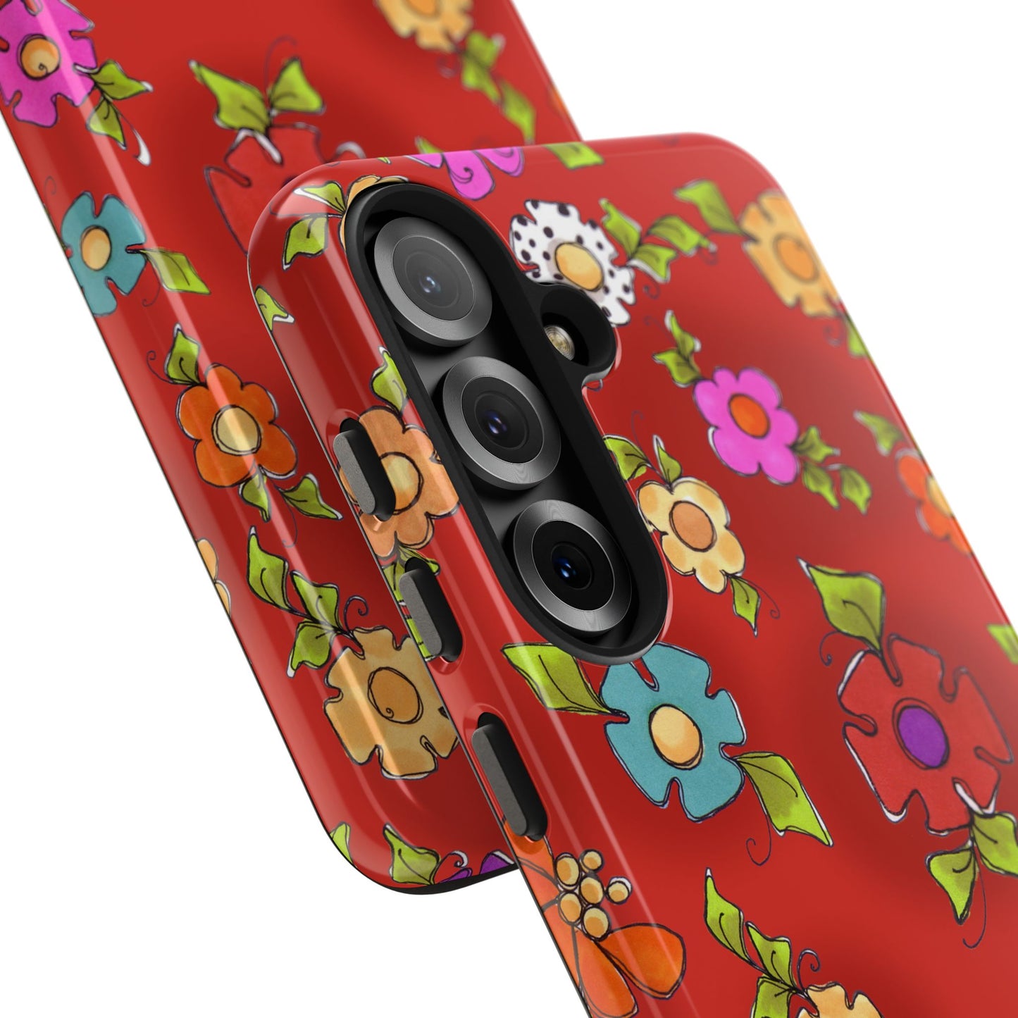 Happy Blooms Red Phone Case