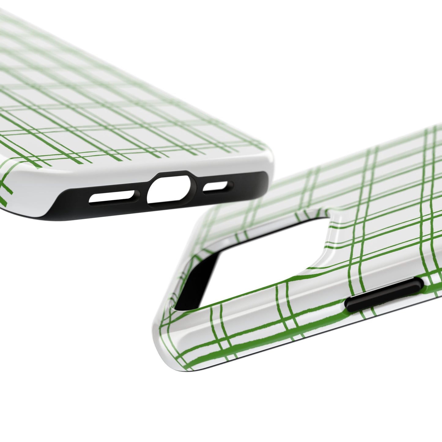 Little Plaid White / Green Phone Case