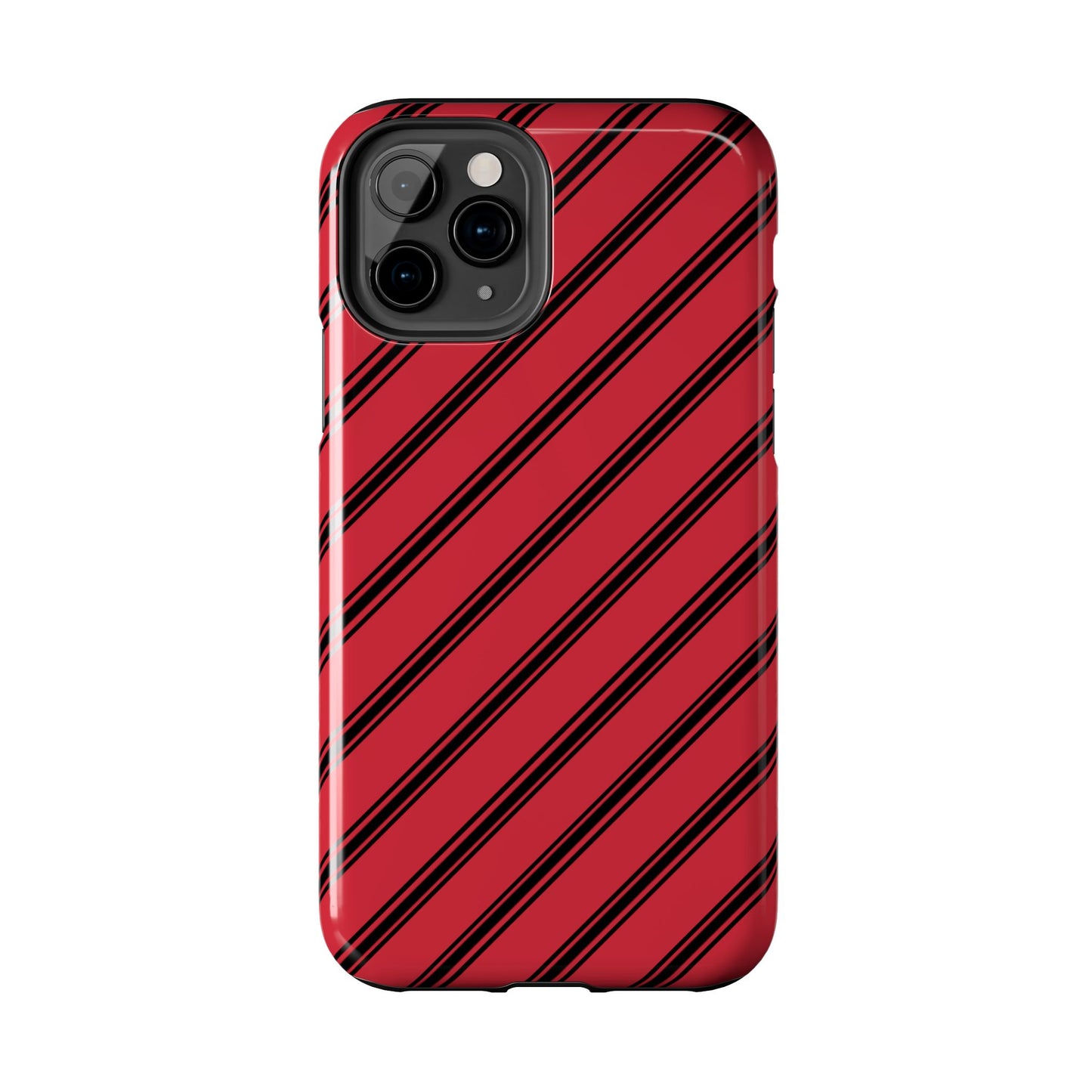 Awning Stripe Red / Black Phone Case