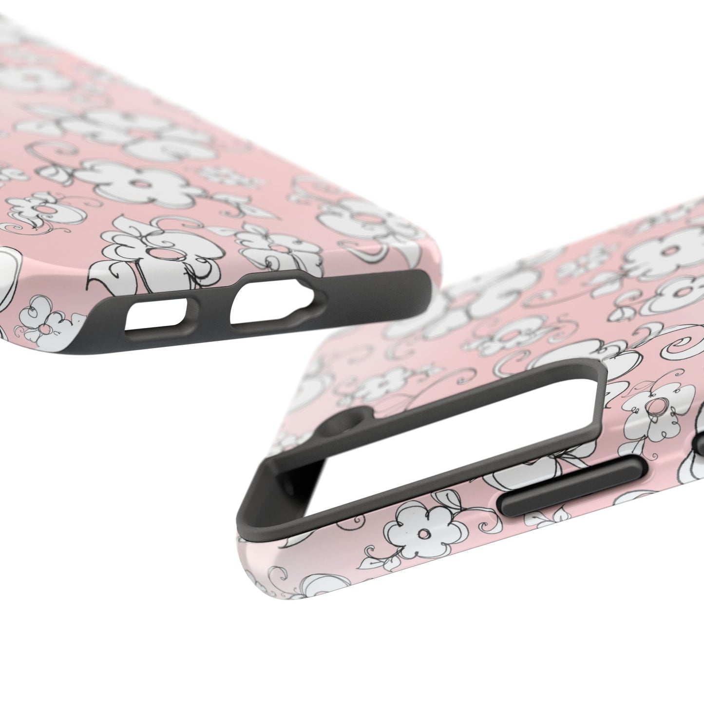 Lady Flowers Pink Sky Phone Case