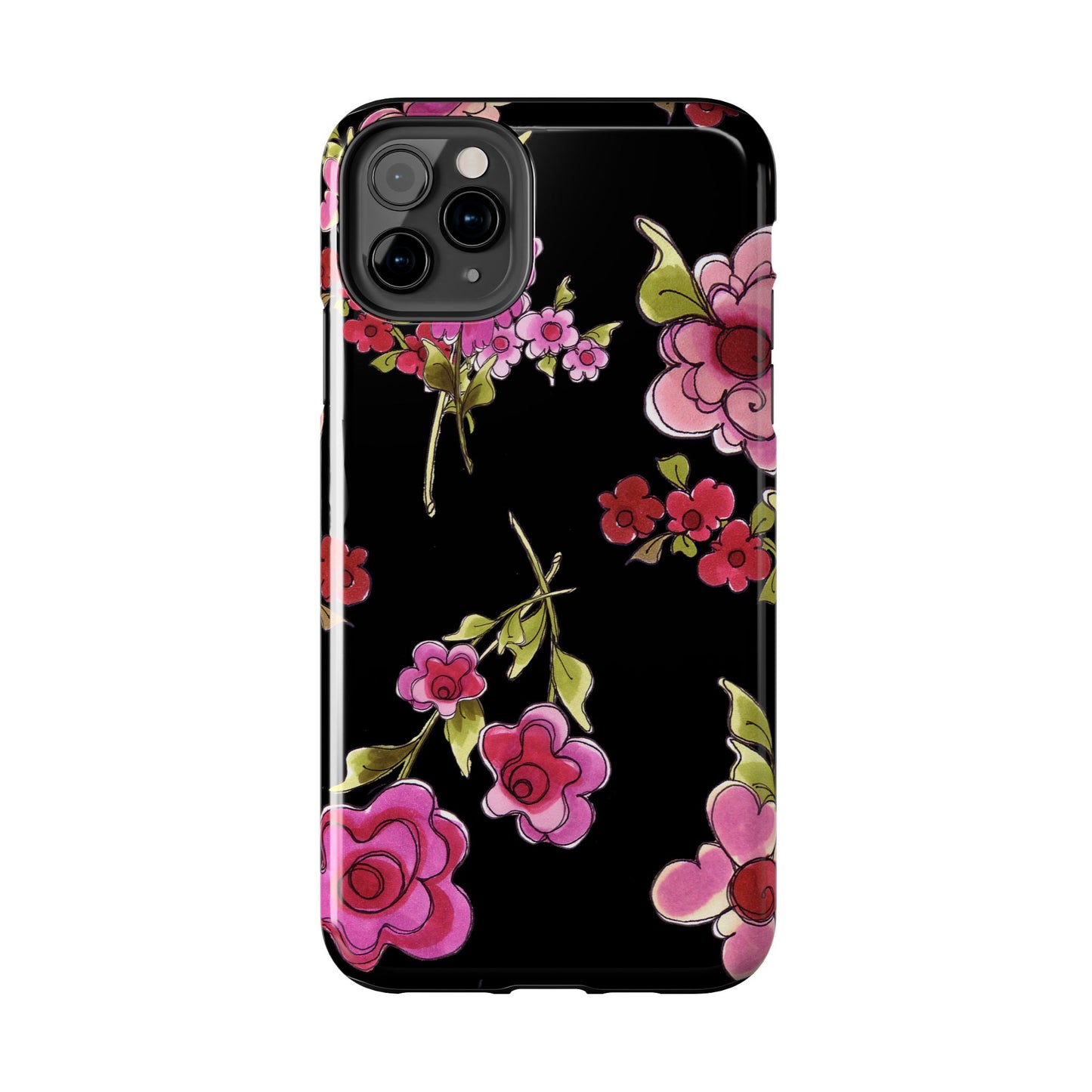 Jumbo Floral Black Phone Case