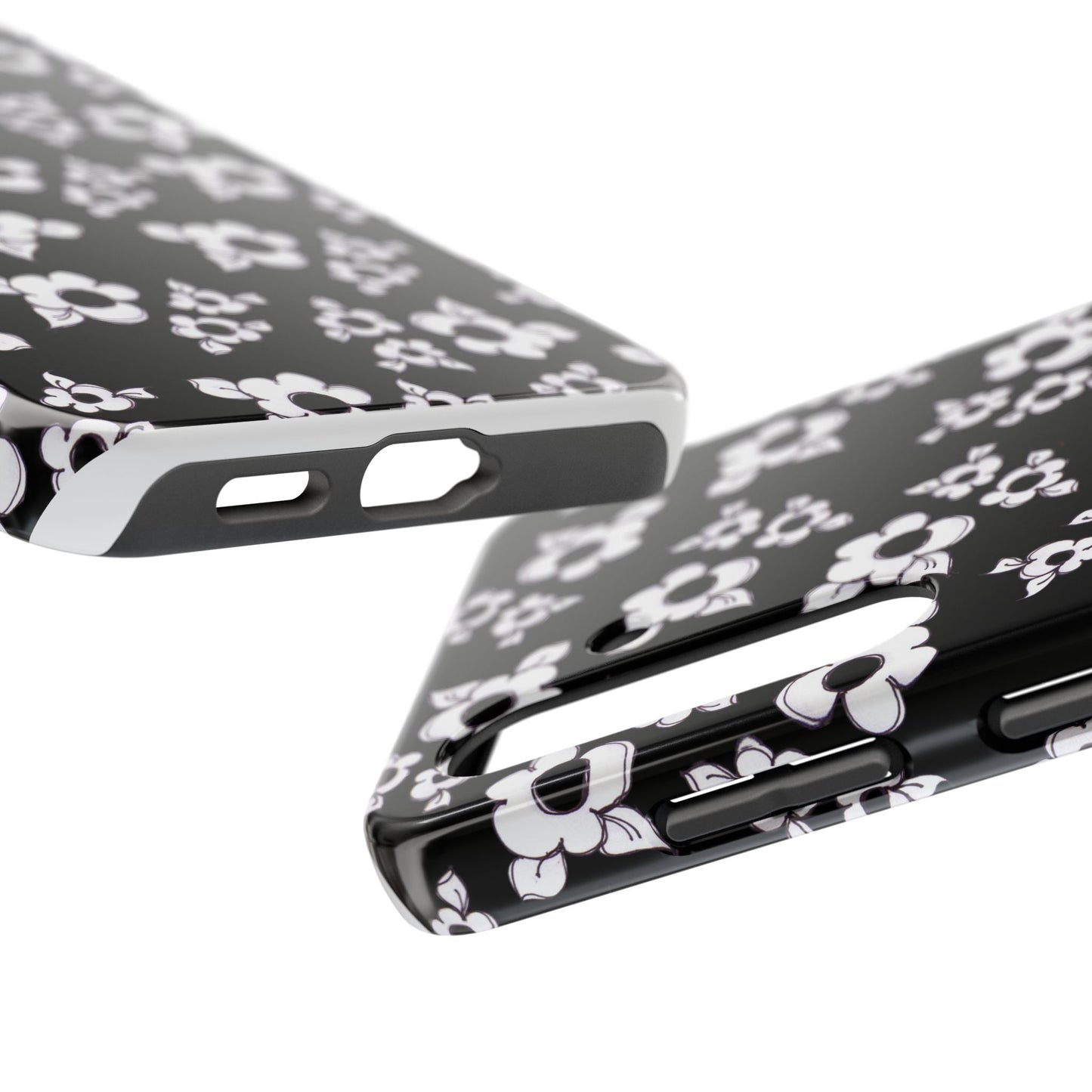 Daisy Cluster Black / White Phone Case