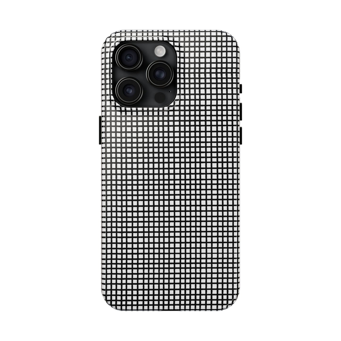 Gingham Black / White Phone Case