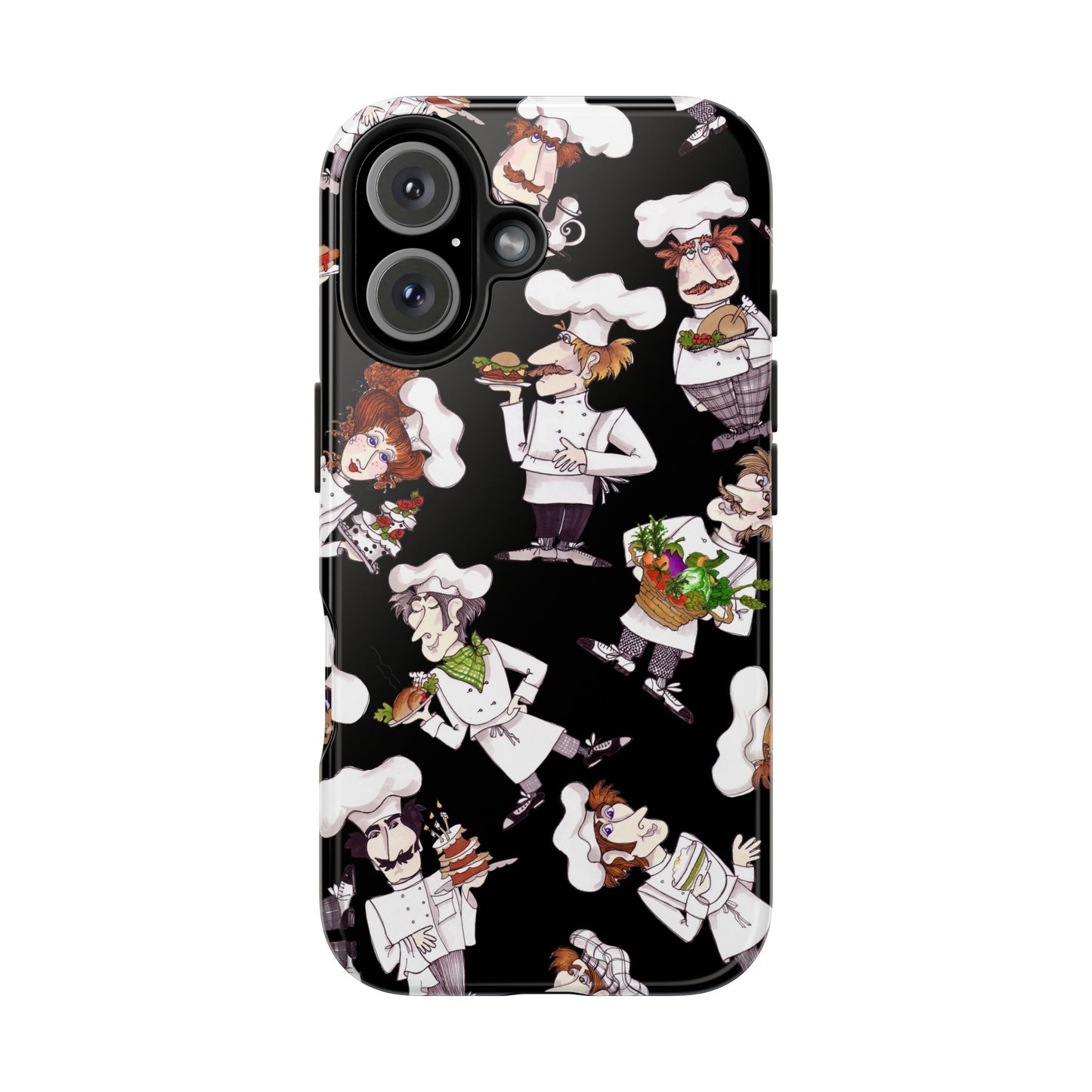 Tossed Chefs Black Phone Case