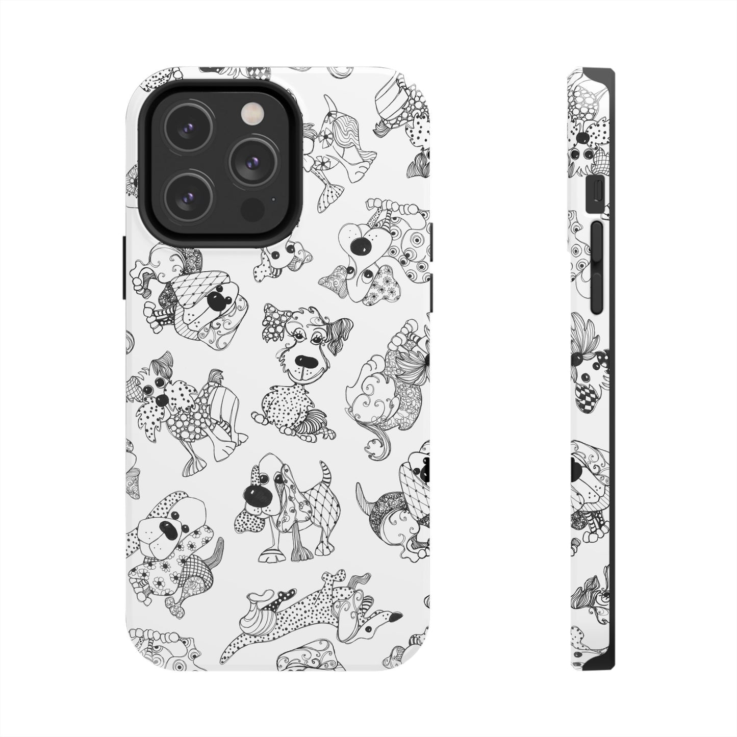 Doodle Dogs White Phone Case