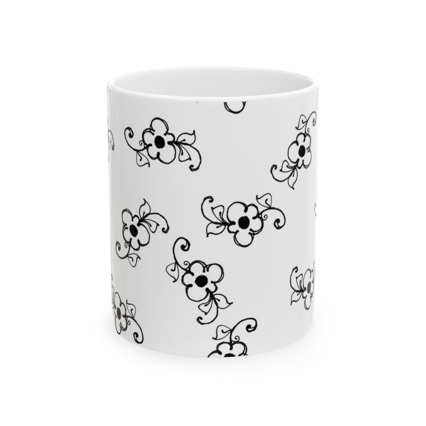 Favorite Daisies White / Black Cup