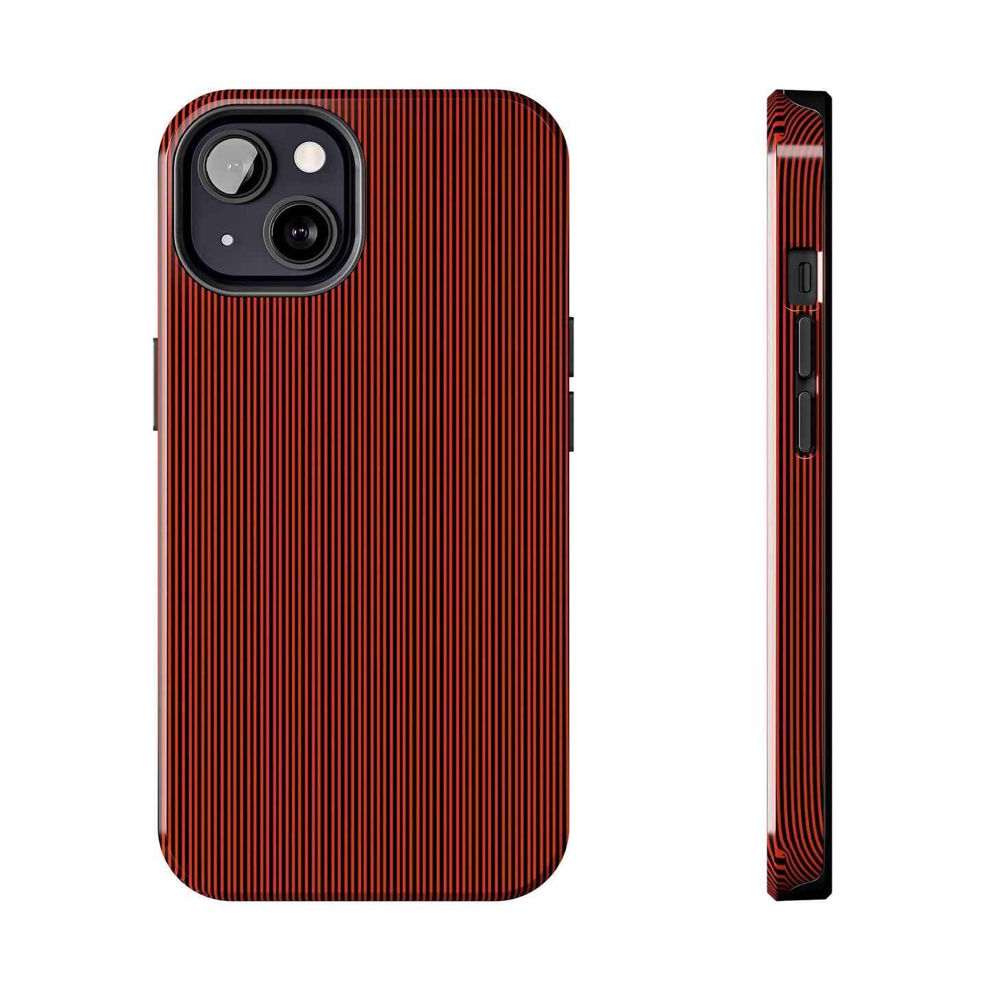 Pin Stripe Red / Black Phone Case