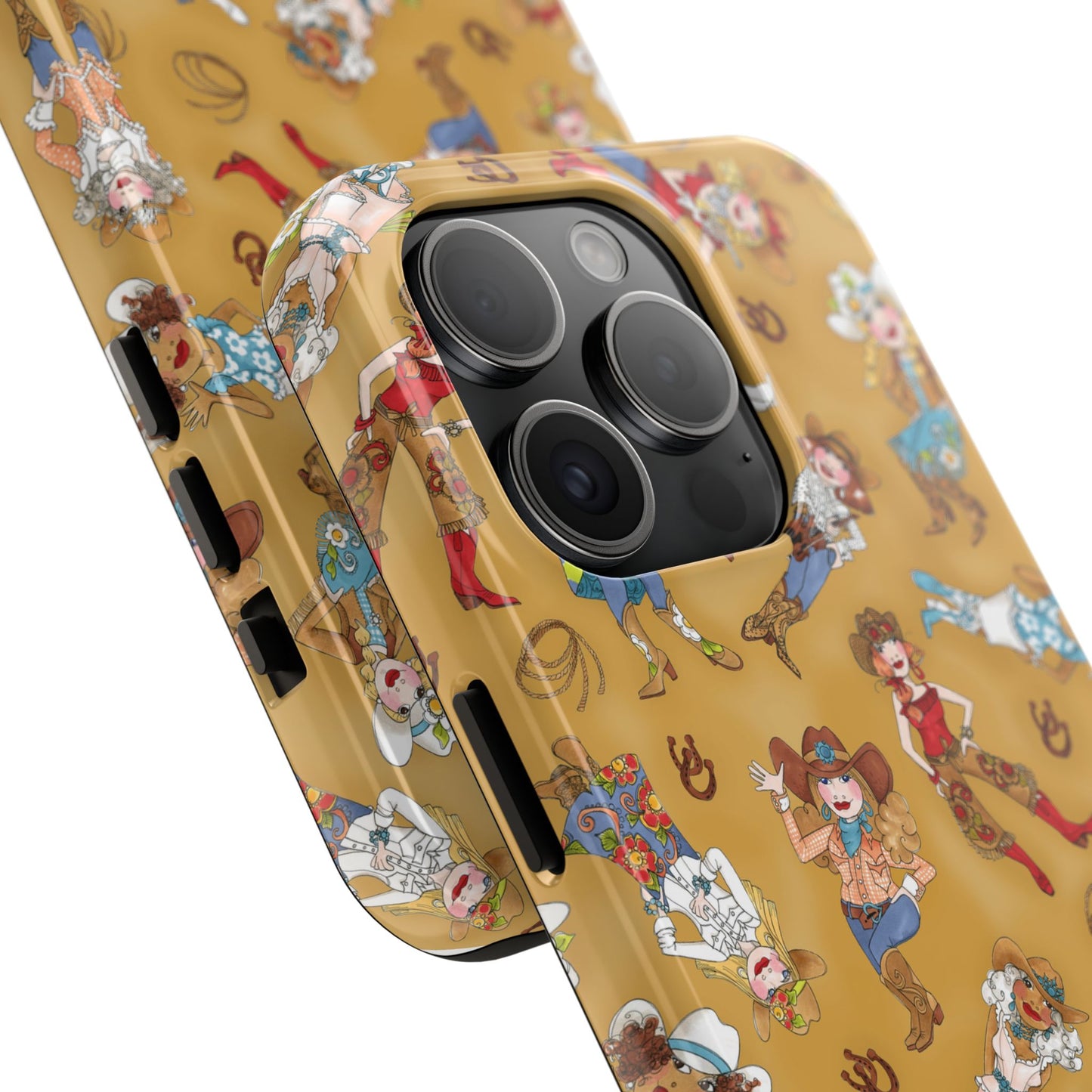 Tossed Cowgirls Tan Phone Case
