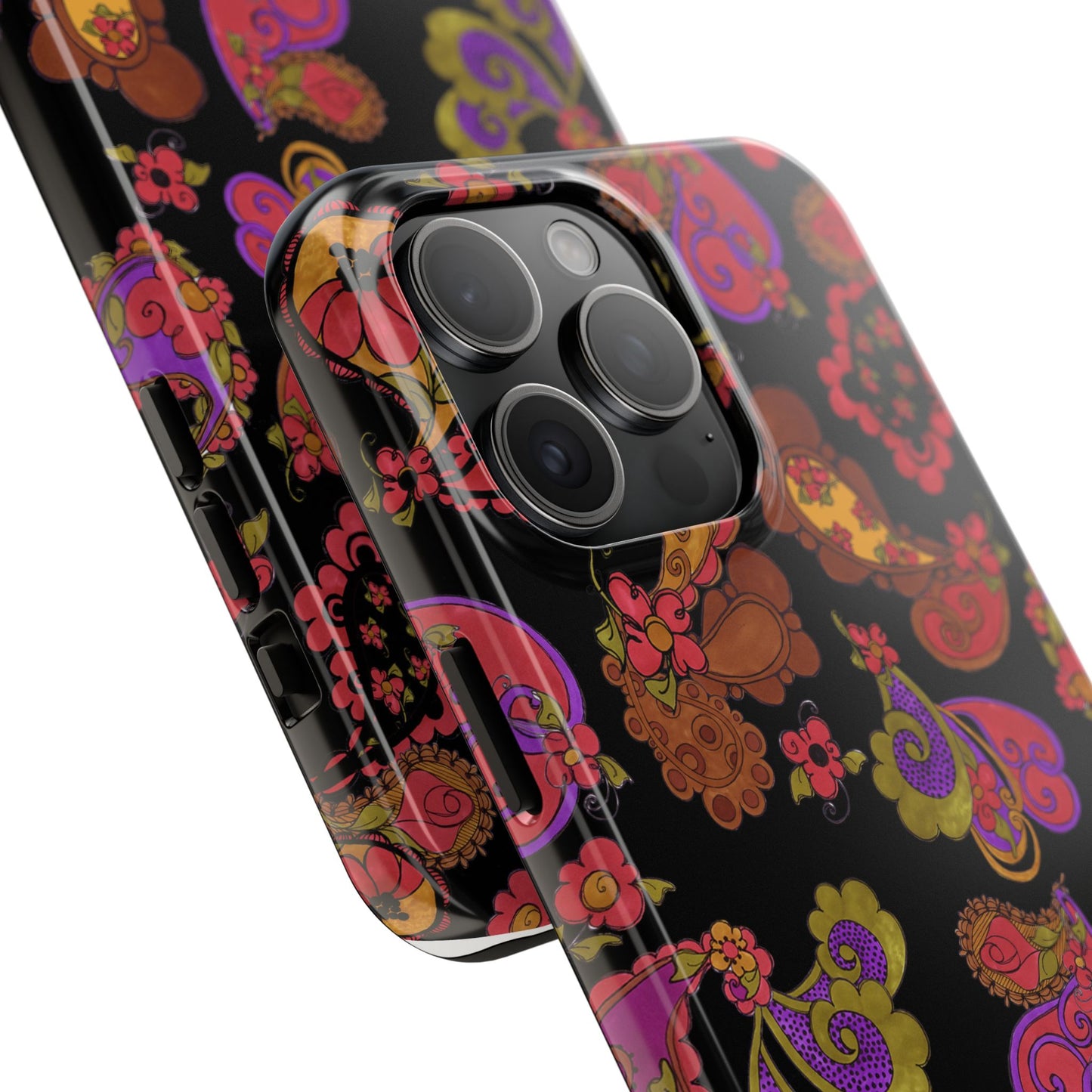 Posie Paisley Black Phone Case