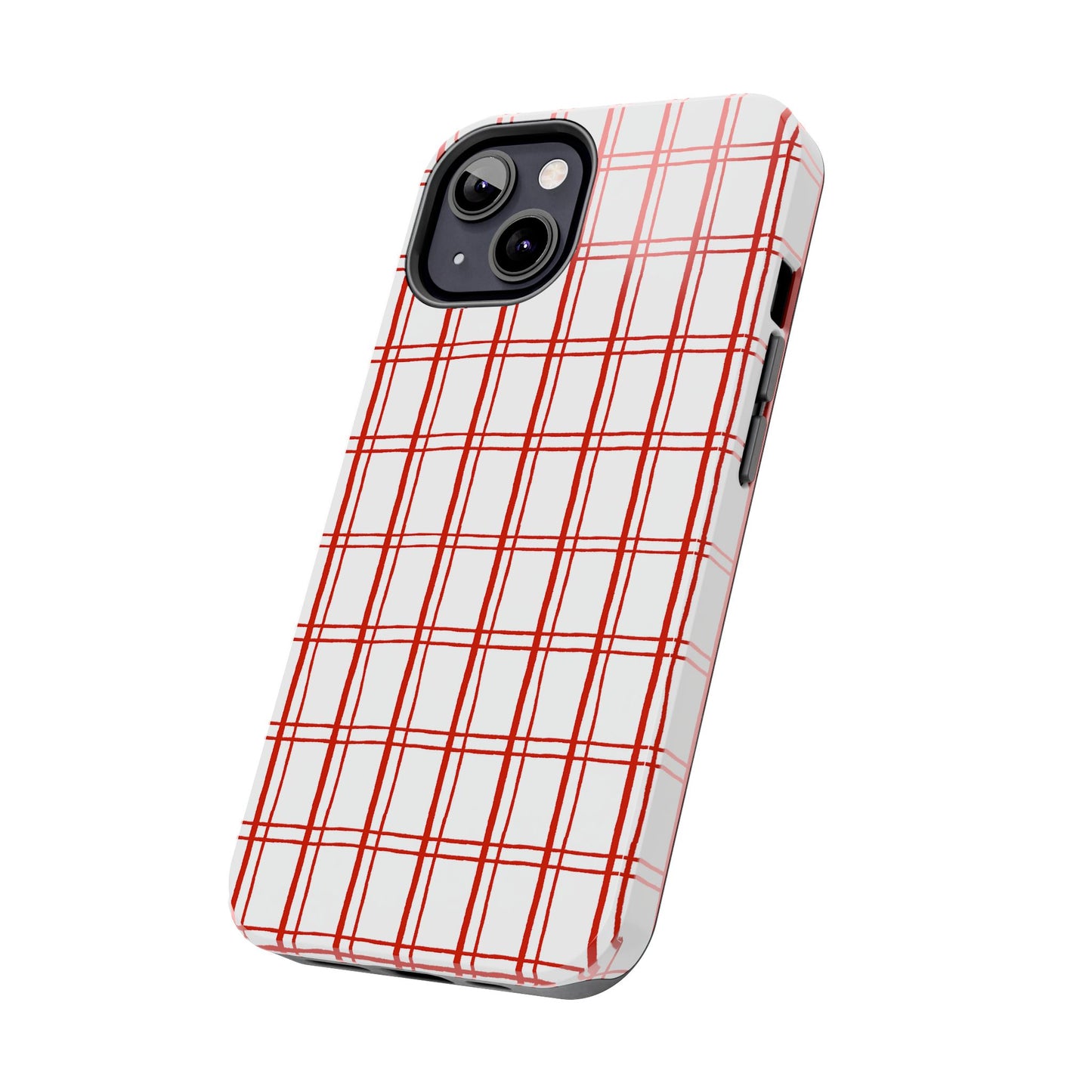Little Plaid White / Red Phone Case