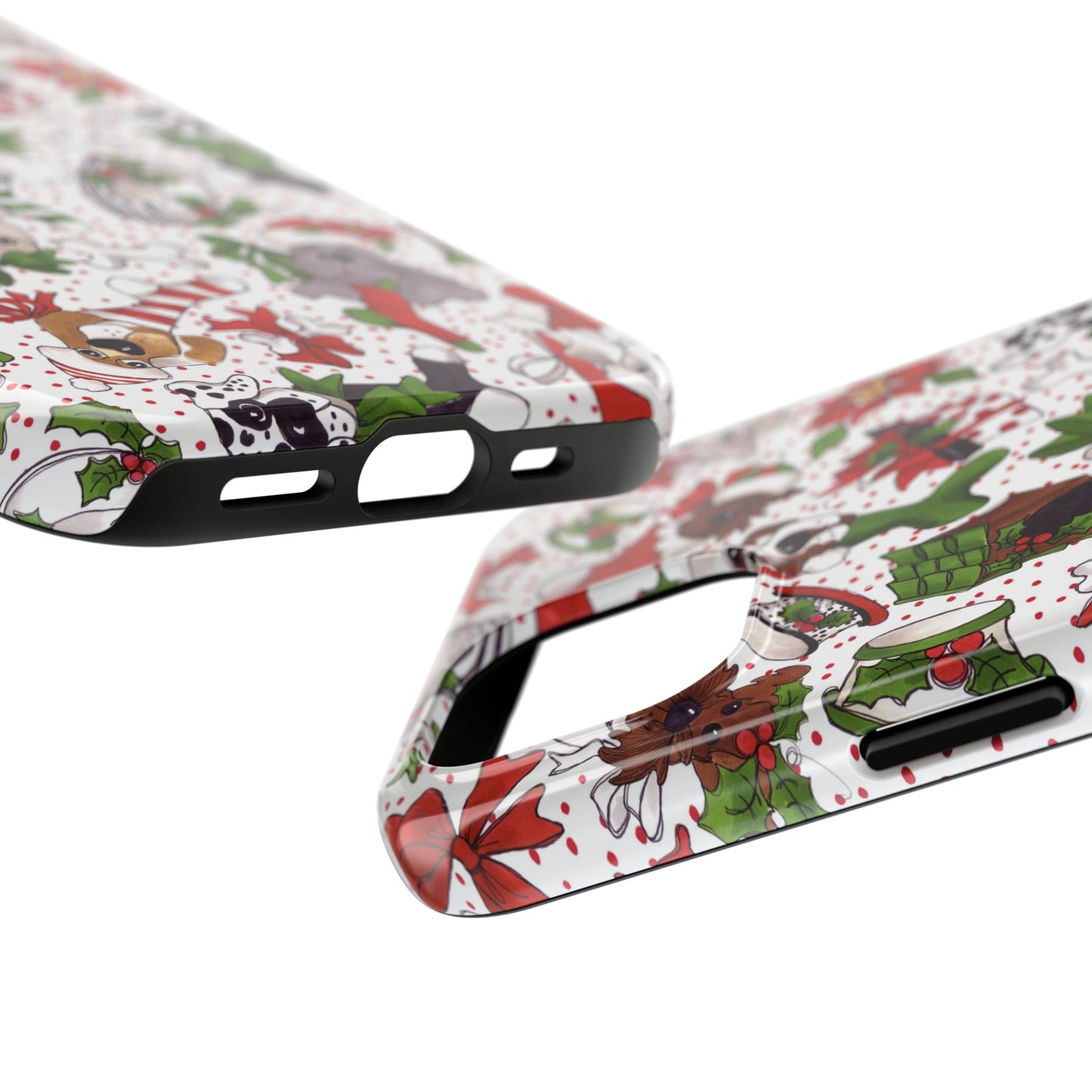 Holiday Fun Toss White / Red Phone Case