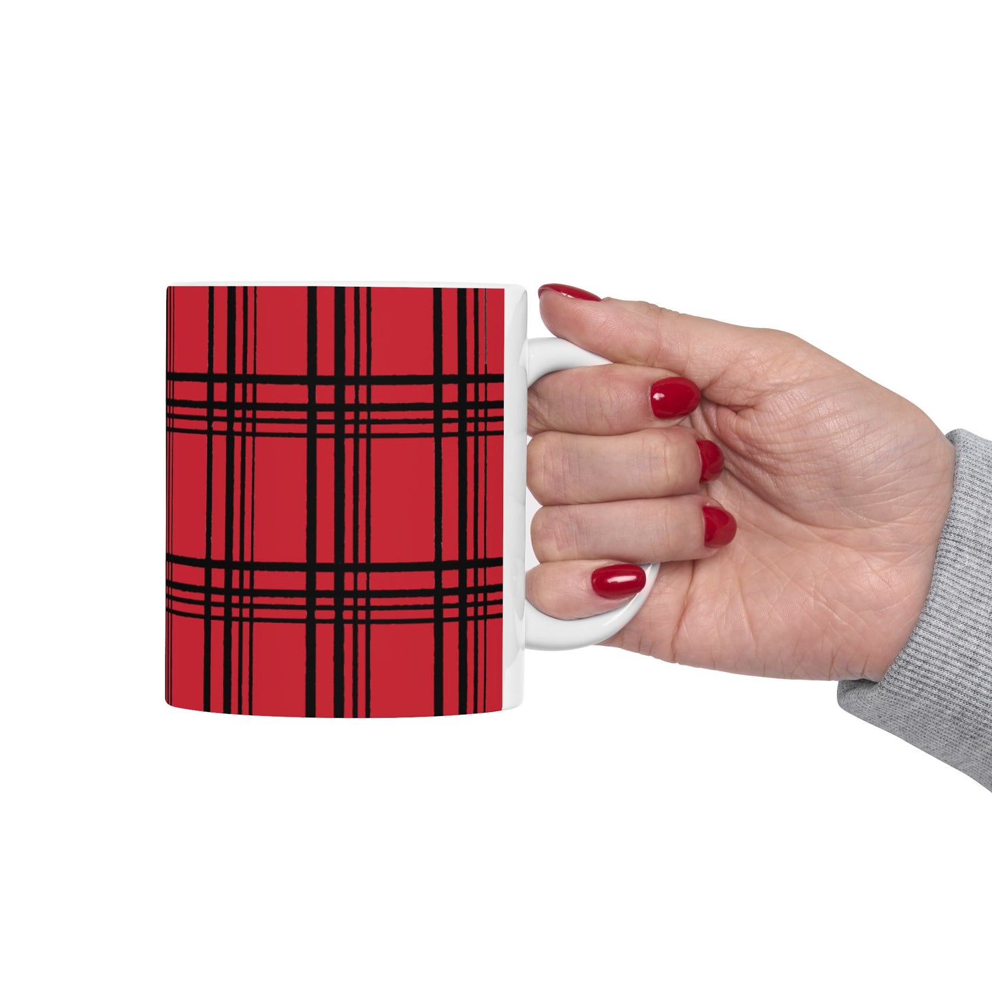 Glad Plaid Red / Black Cup