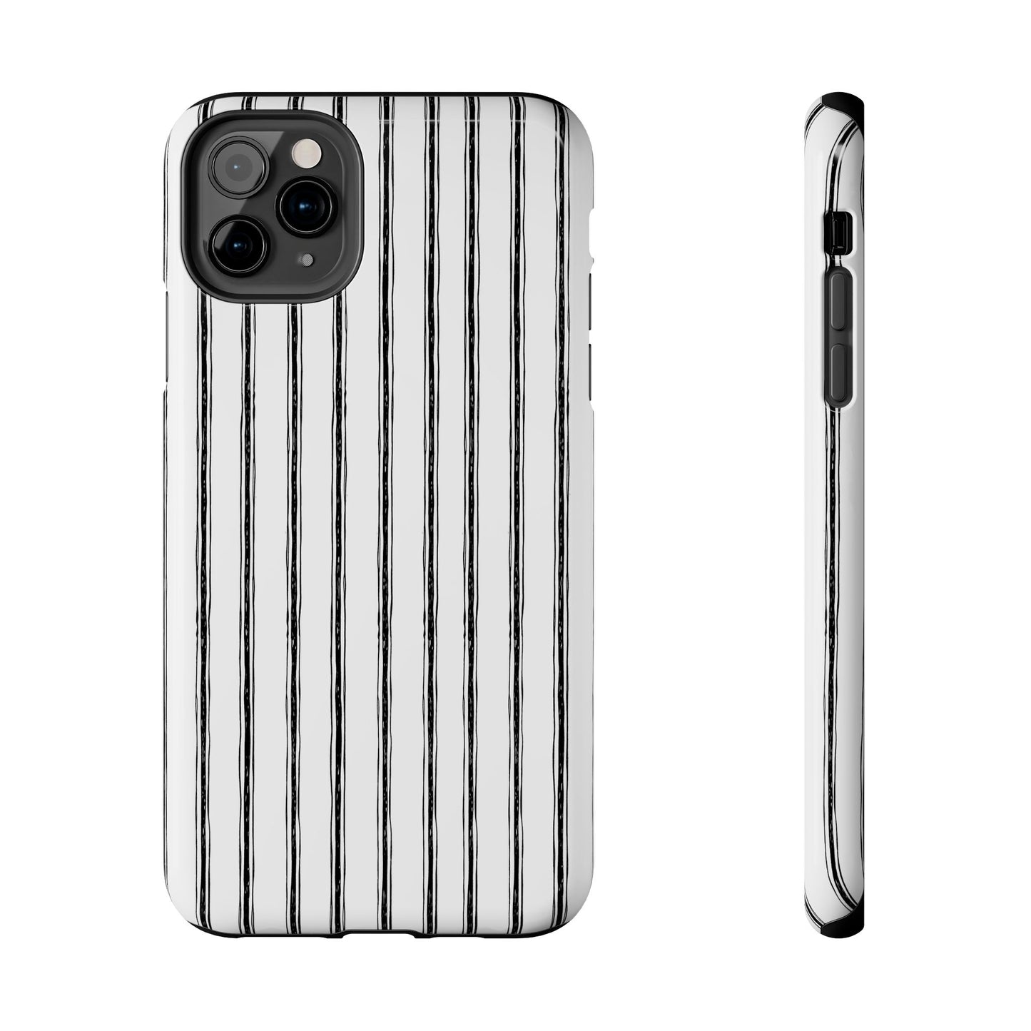 Napkin Stripe White / Black Phone Case