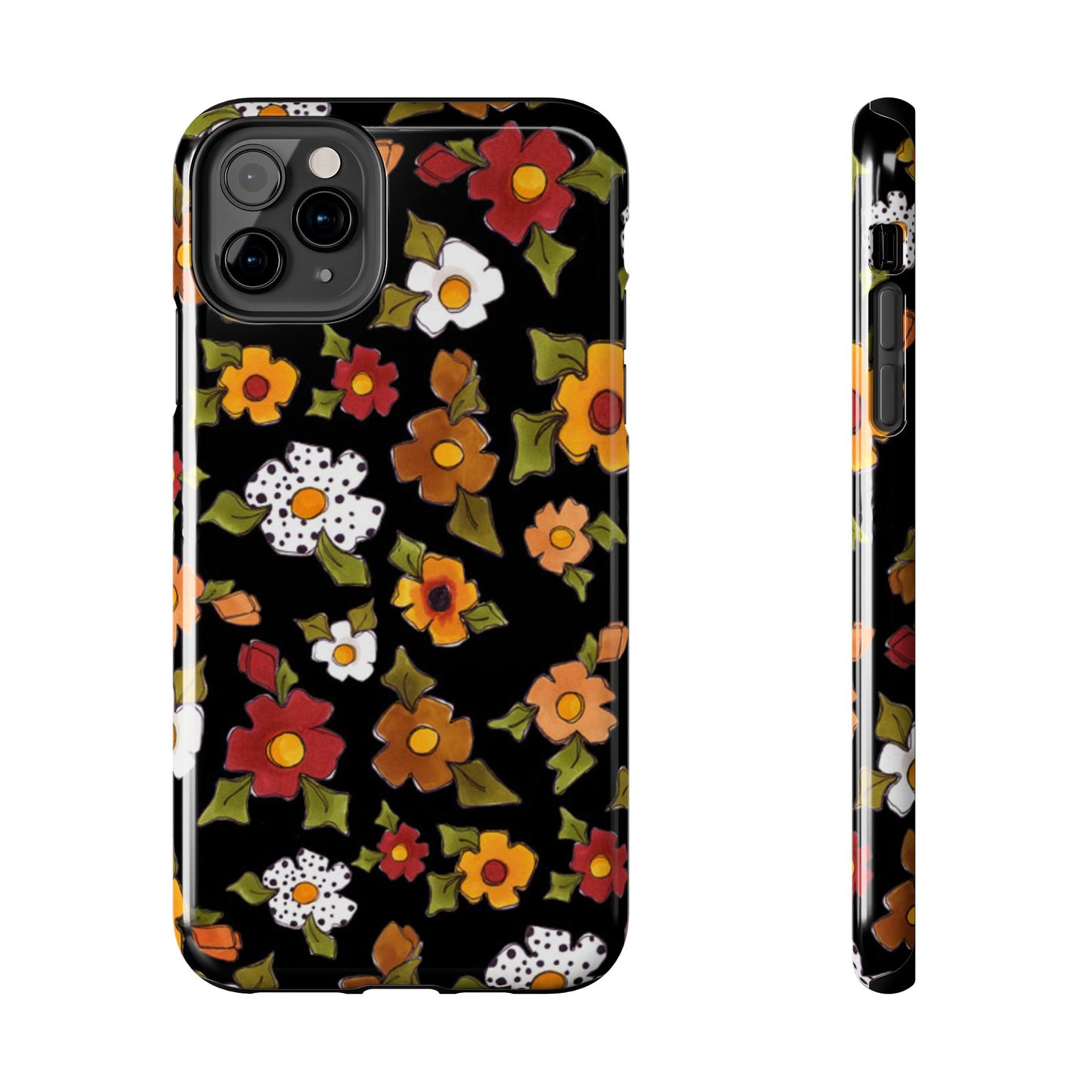 Spice Posie Black Phone Case