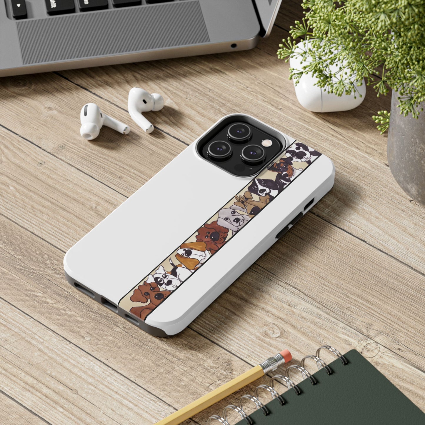 Doggie Delight Border Phone Case