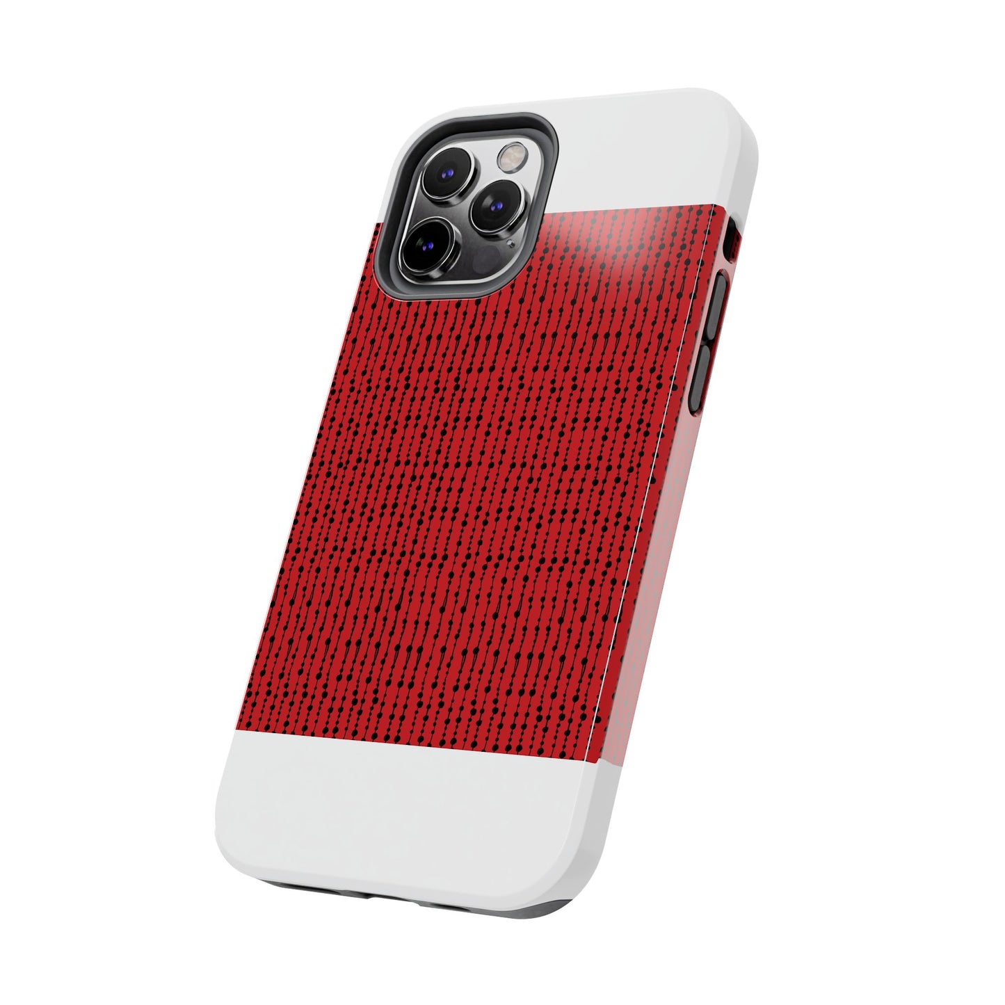 Beaded Curtain Red / Black Phone Case