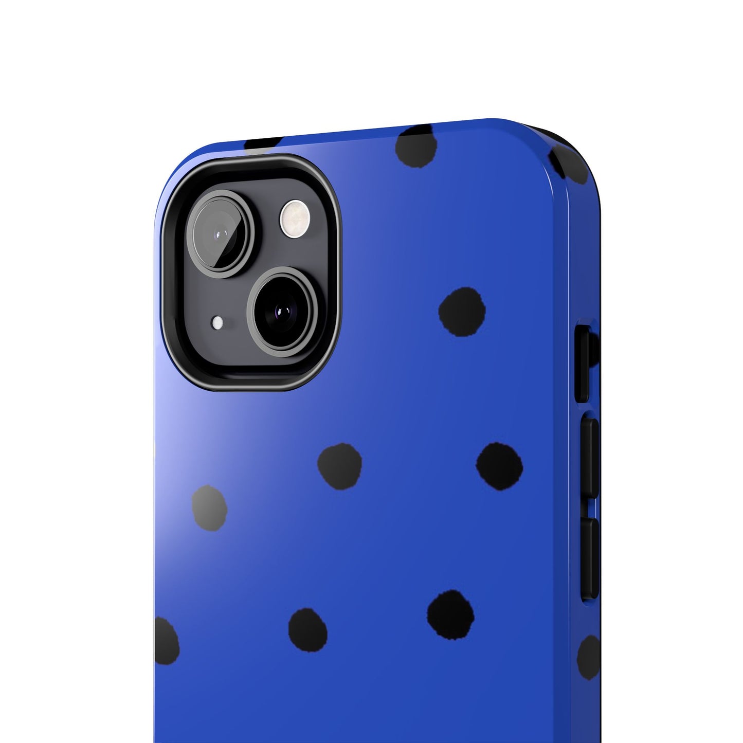 Dinky Dots Blue / Black Phone Case