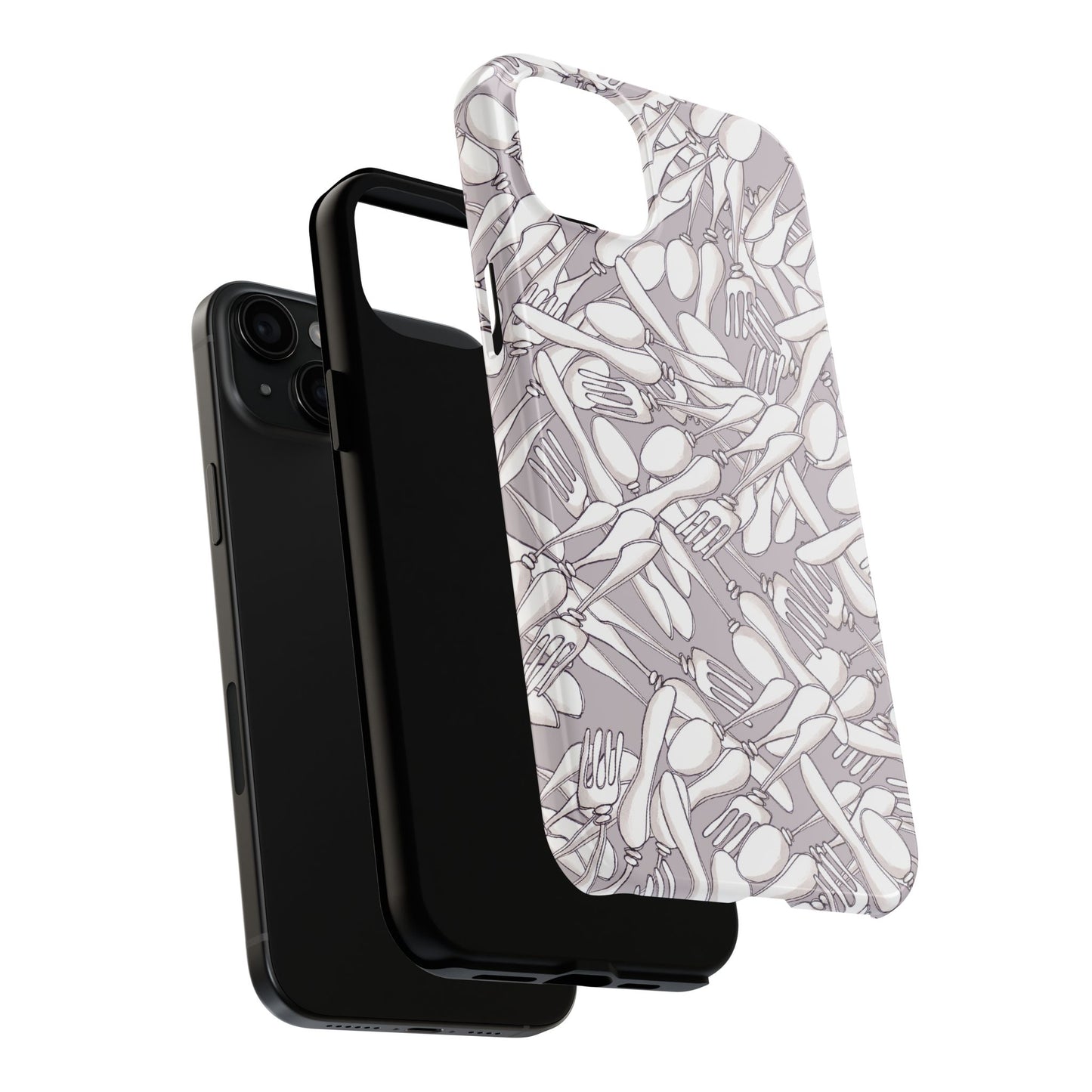 Silverware Wars Silver Phone Case