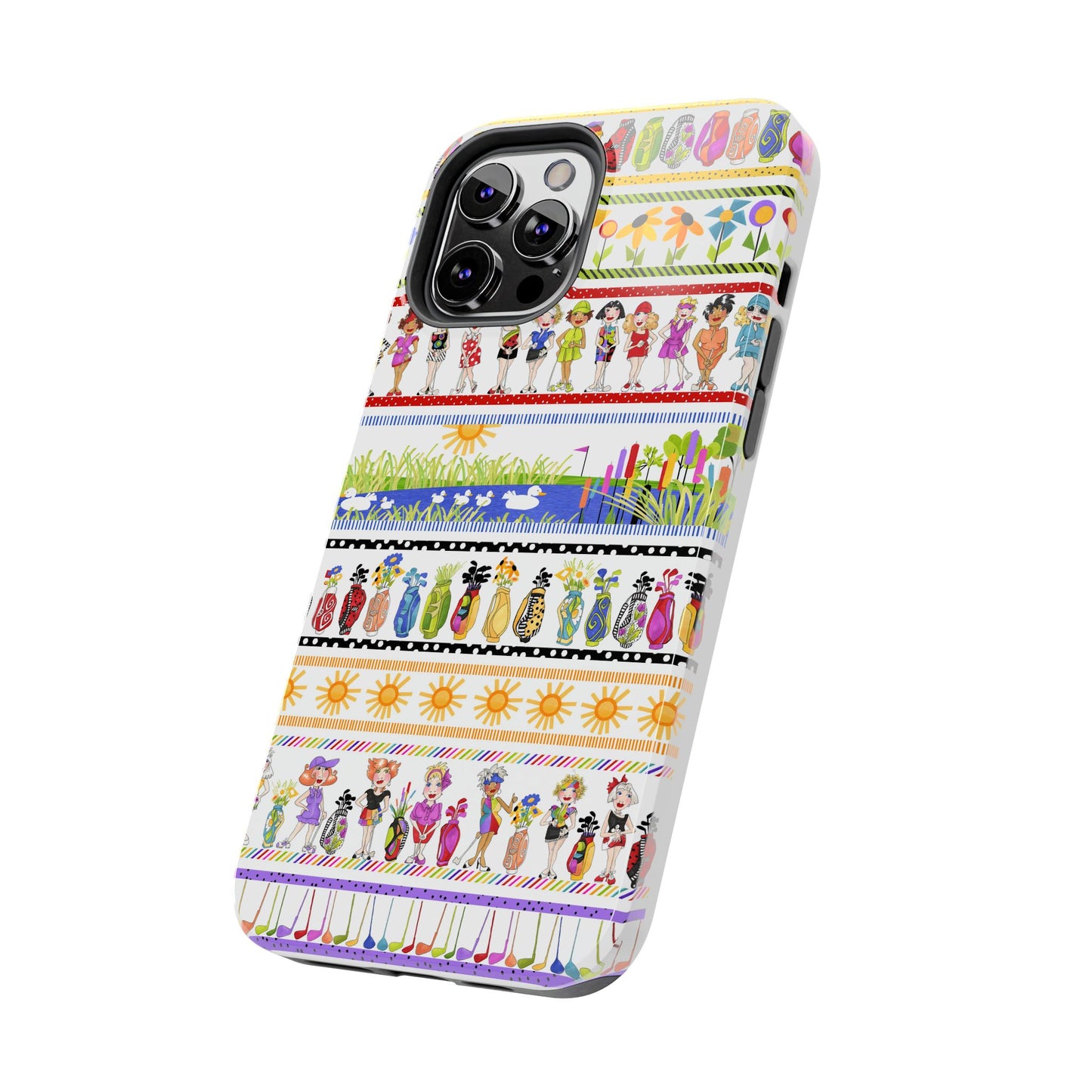 Golf Borders White Phone Case