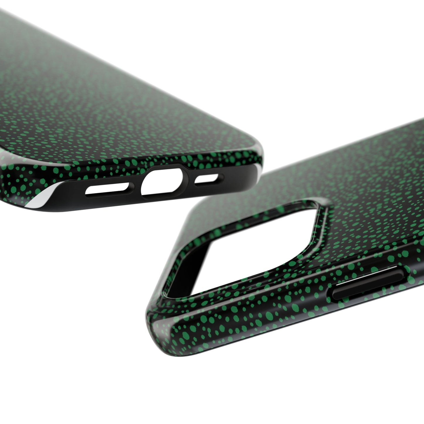 Confetti Black / Green Phone Case