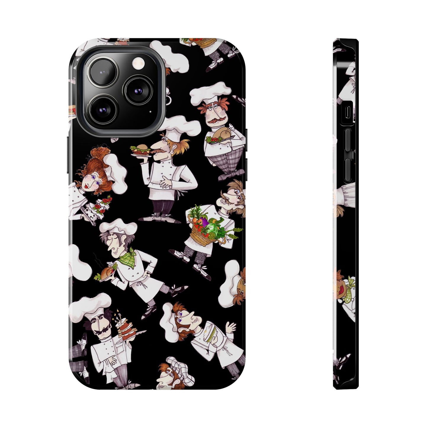 Tossed Chefs Black Phone Case