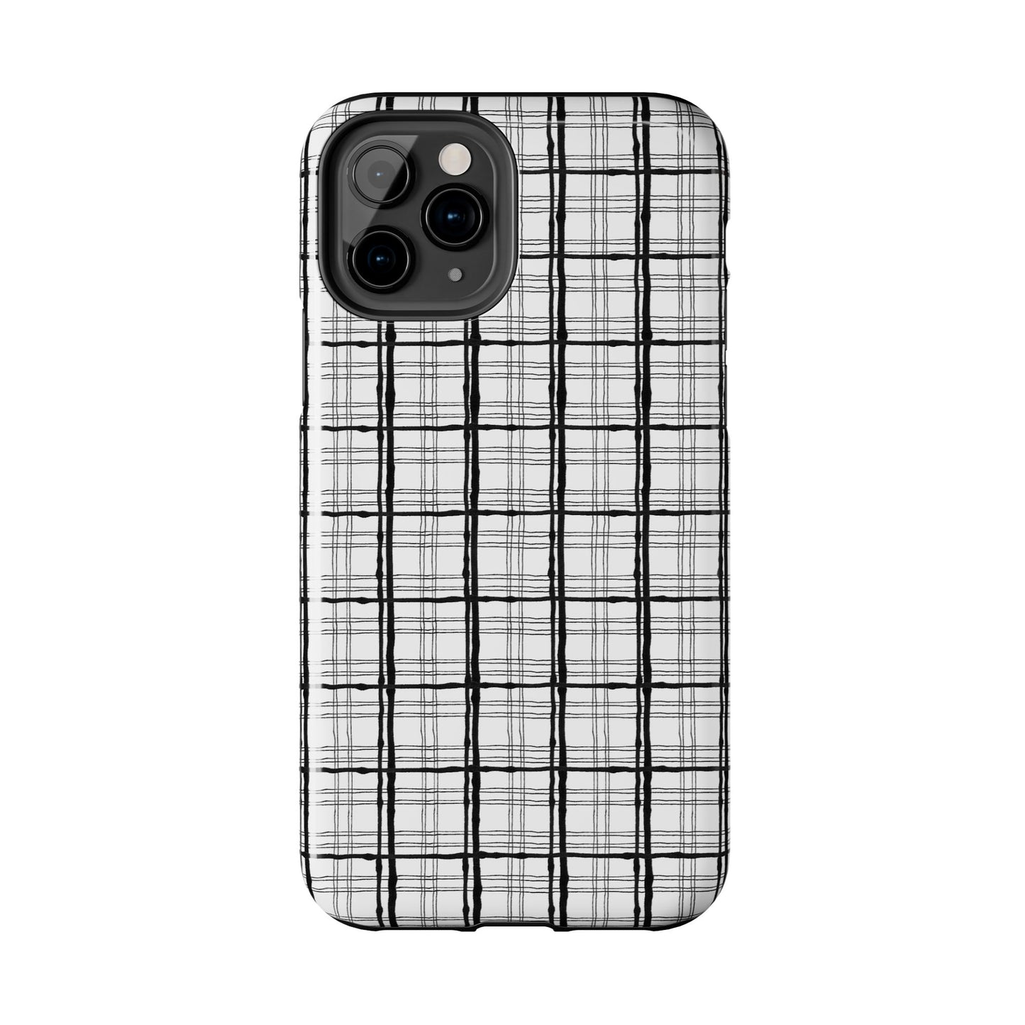 Sophistiplaid White / Black Phone Case