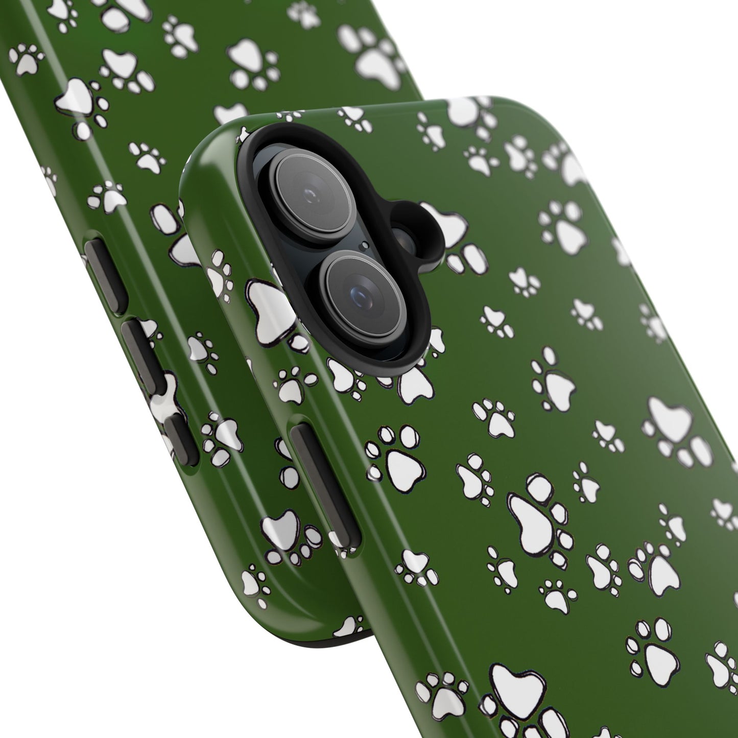 Paw Flakes Green Phone Case