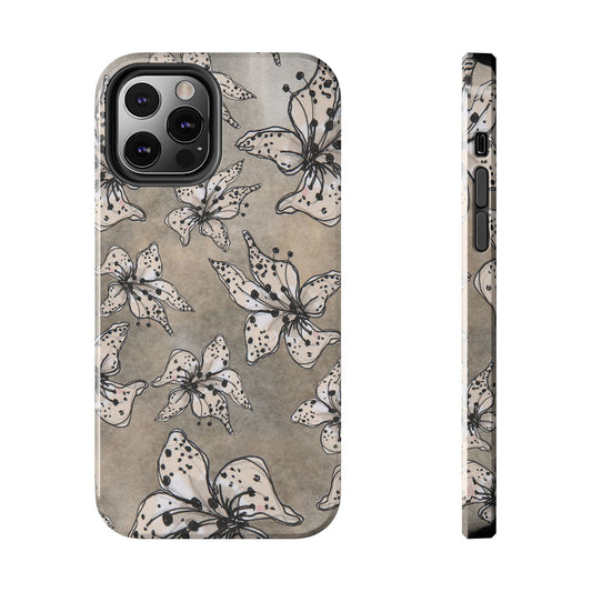 Spotted Lilies Gray Phone Case