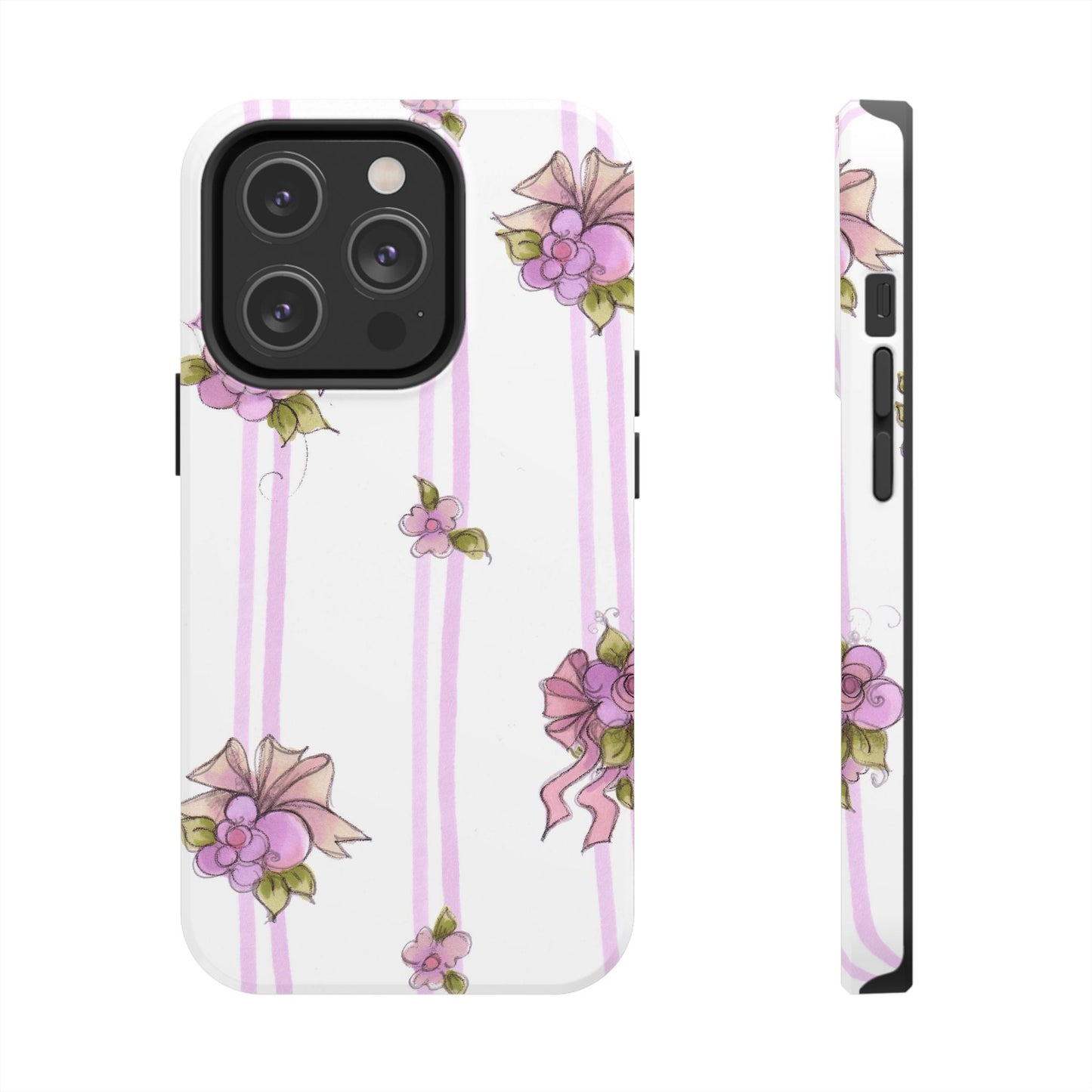 Flower Model Flower Stripe Phone Case