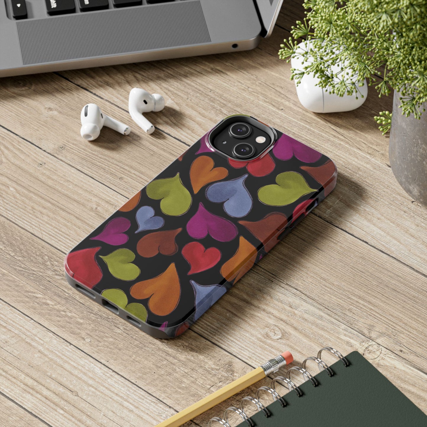 Big Hearted Black Phone Case