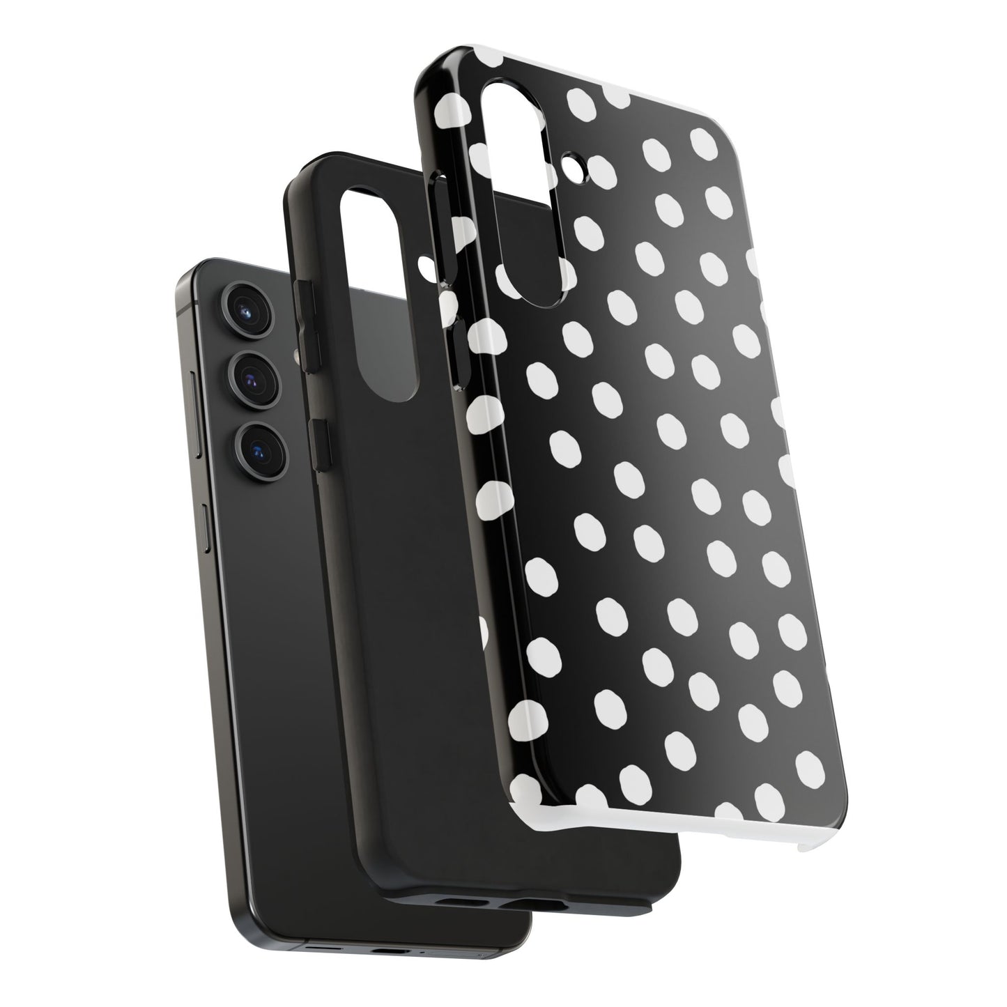 Jumbo Dots Black / White Phone Case