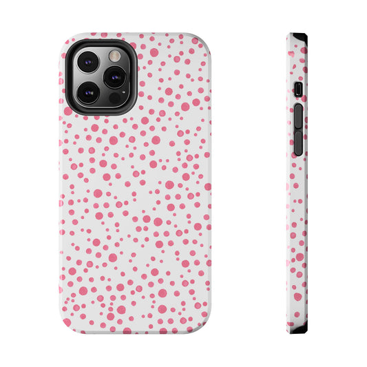 Balloon Dots White / Pink Phone Case