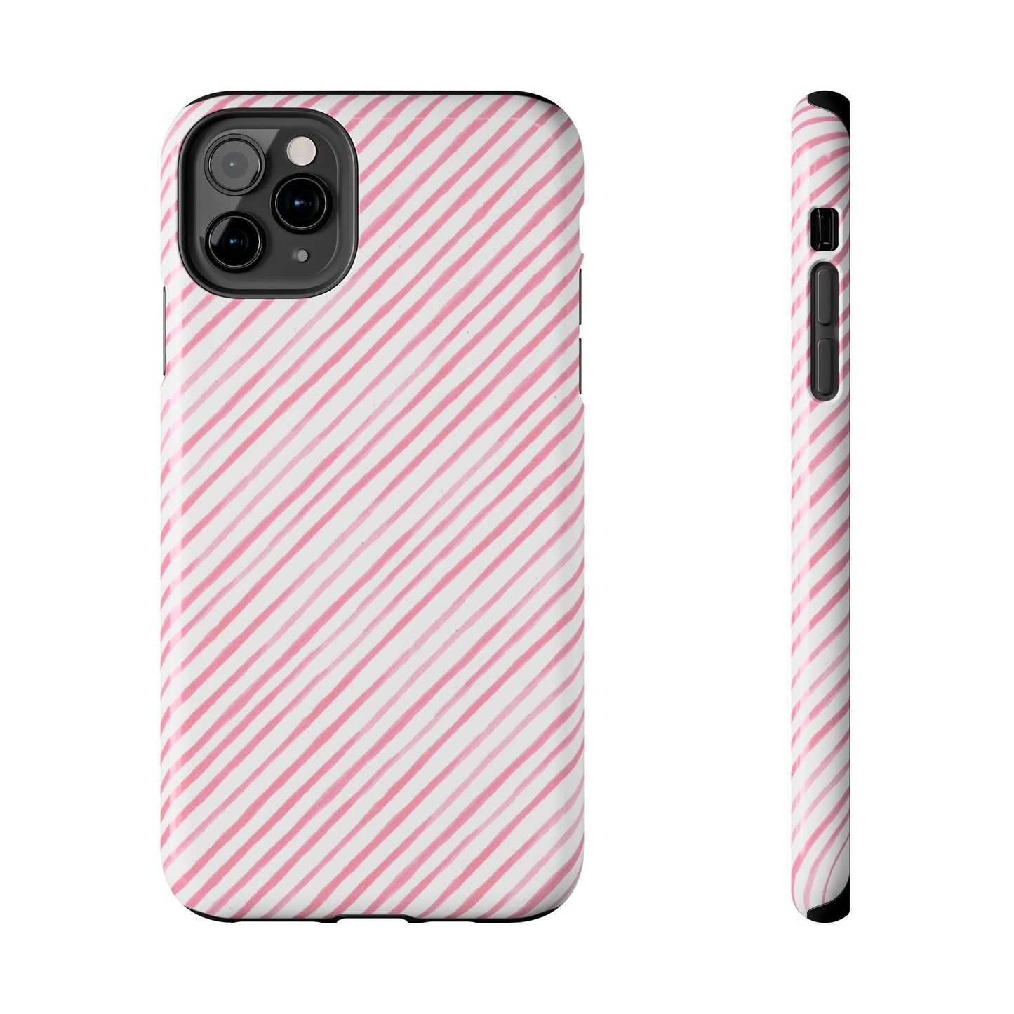 Bias Stripe White / Pink Phone Case