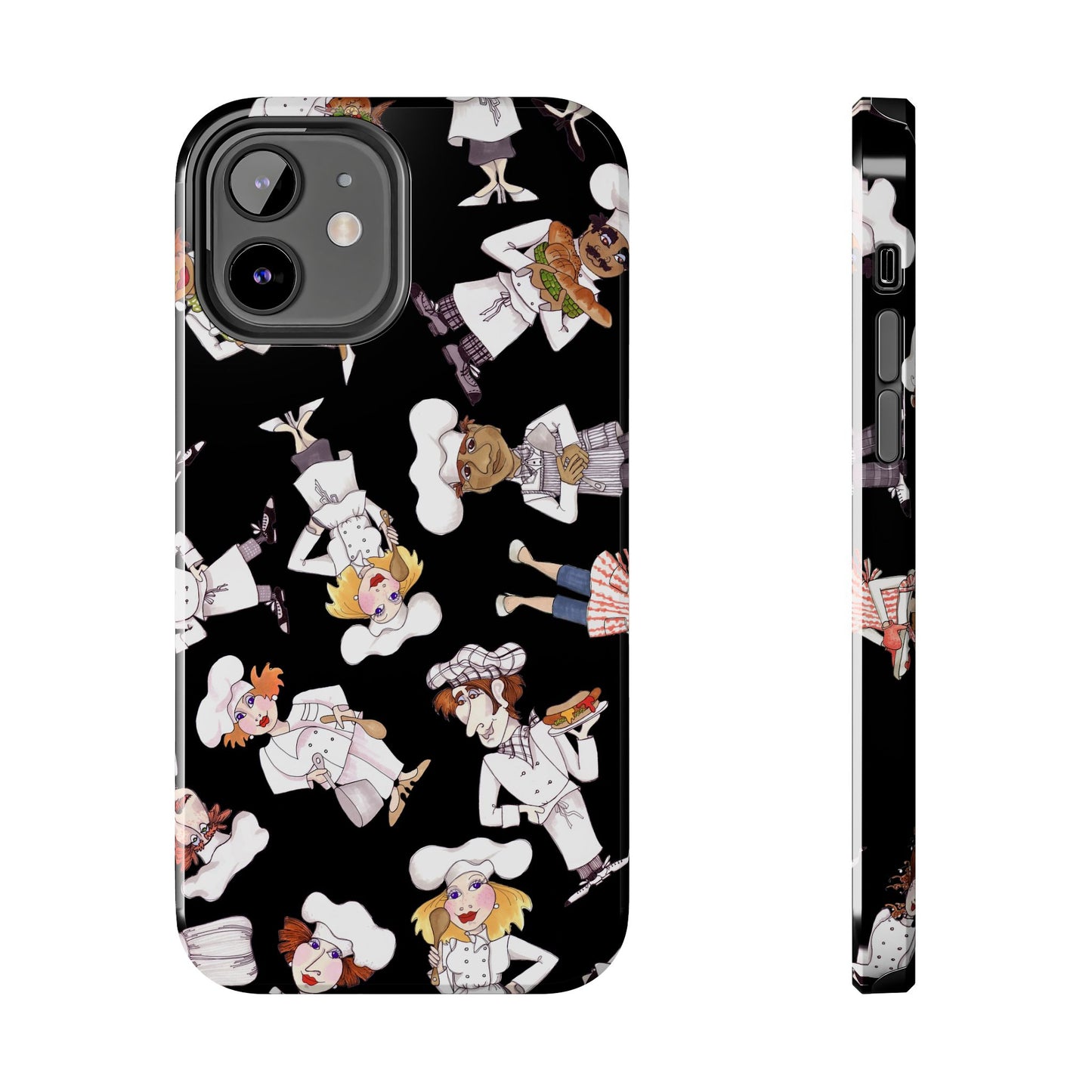 Tossed Chefs Black Phone Case