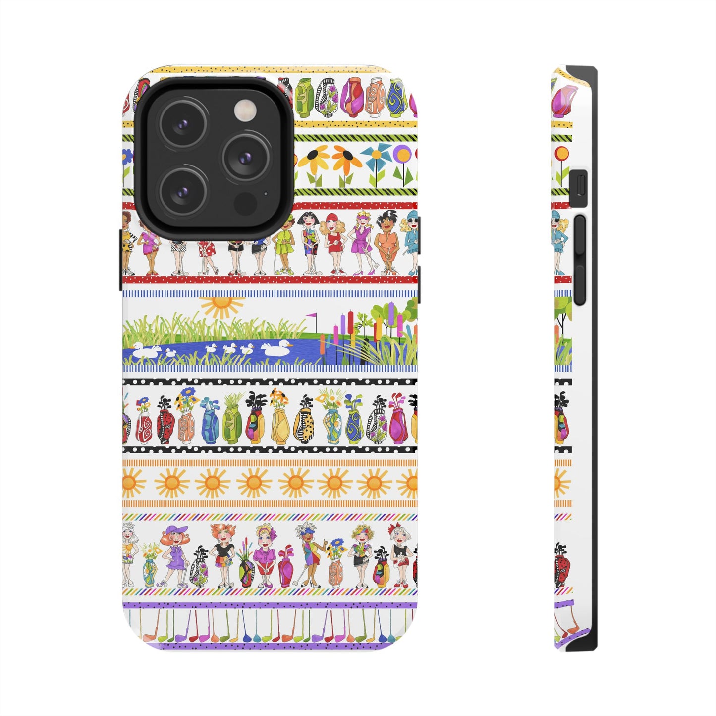 Golf Borders White Phone Case