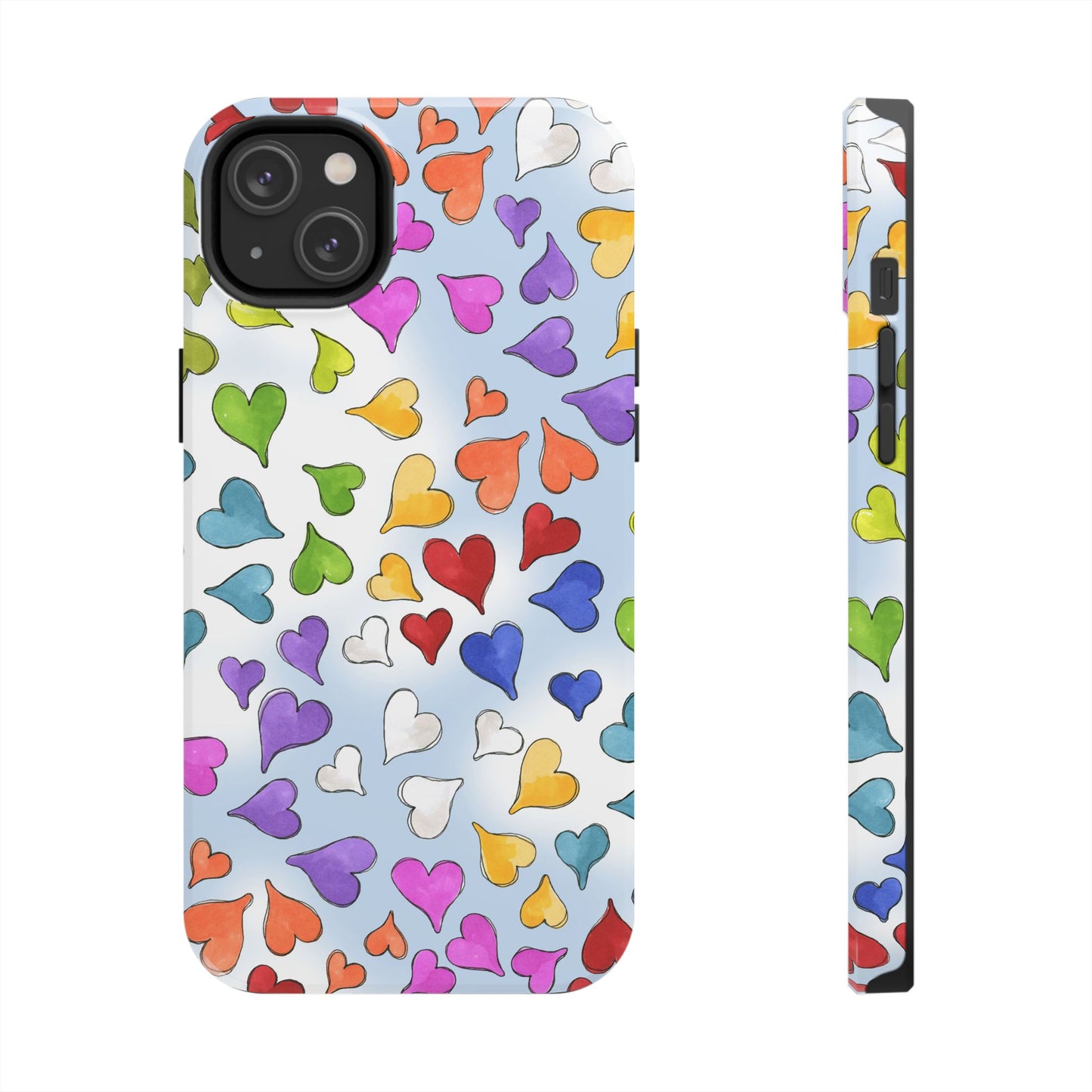 Happy Hearts Blue Sky Phone Case
