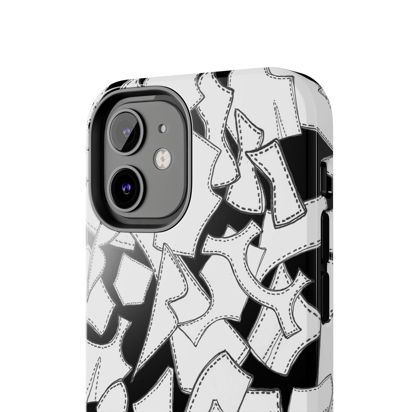 Pattern Pieces Black Phone Case