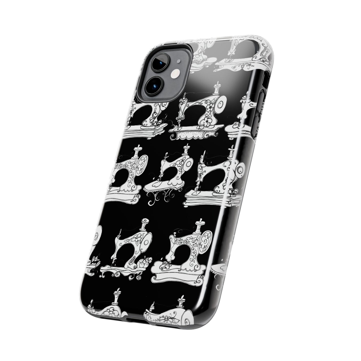 Sew Sew Black / White Phone Case