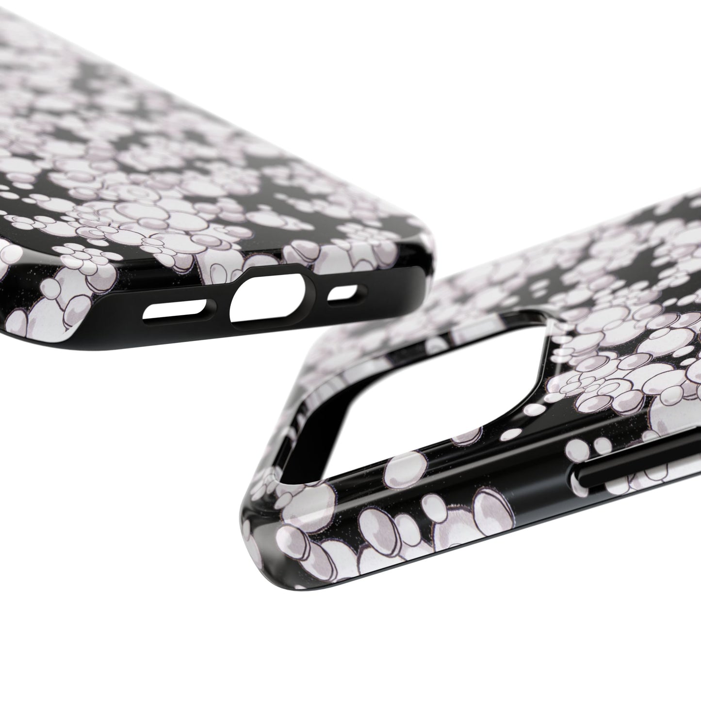 Bubble Dots Black Phone Case