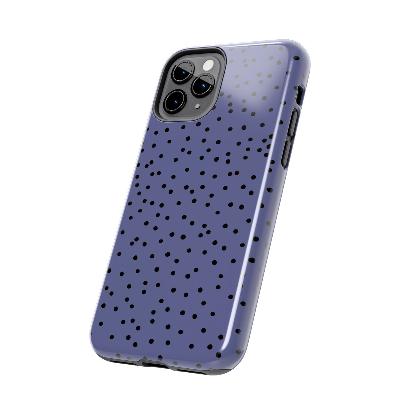Dinky Dots Blue / Black Phone Case