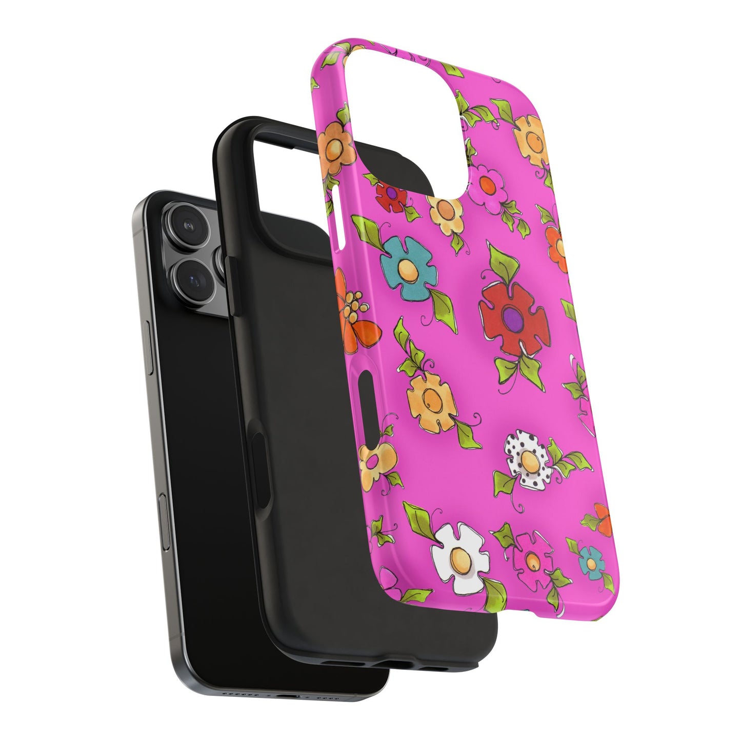 Happy Blooms Cerise Phone Case