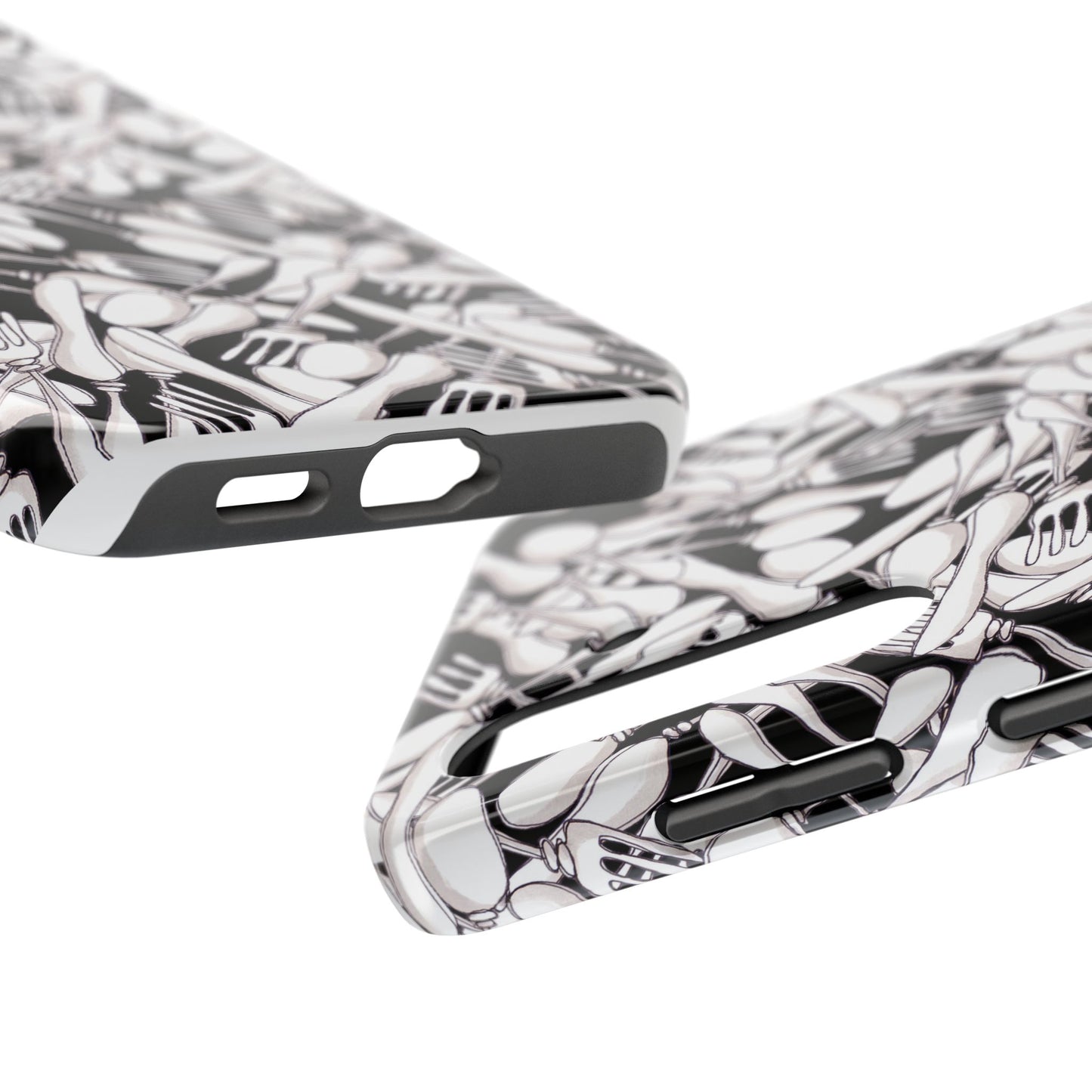 Silverware Wars Black Phone Case
