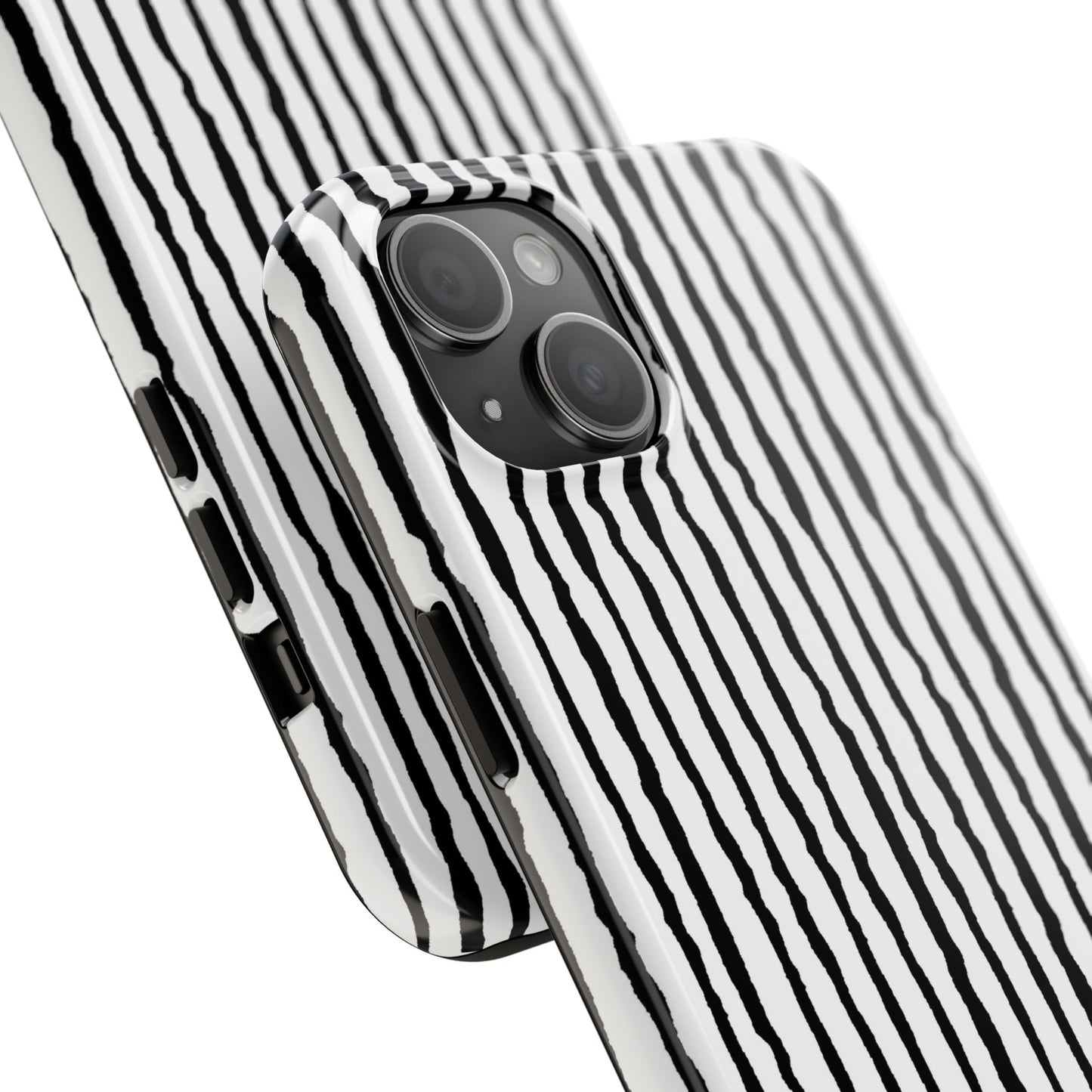 Sorta Stripe White / Black Phone Case