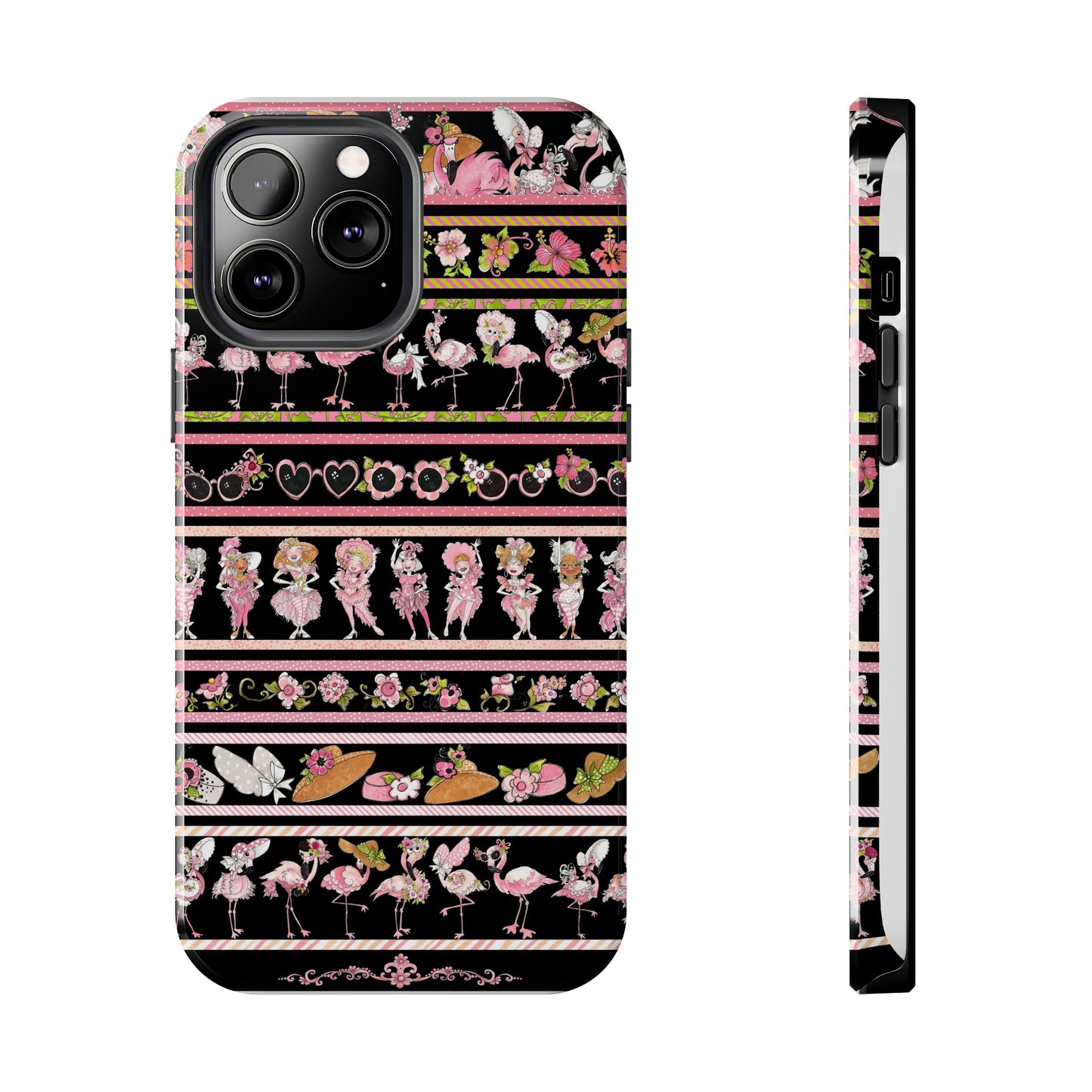 Flam Borders Black Phone Case