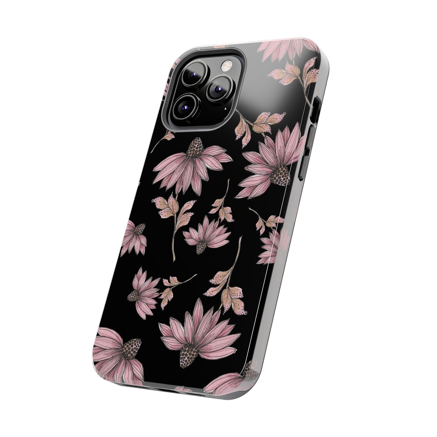 Wild Cone Flowers Black Phone Case