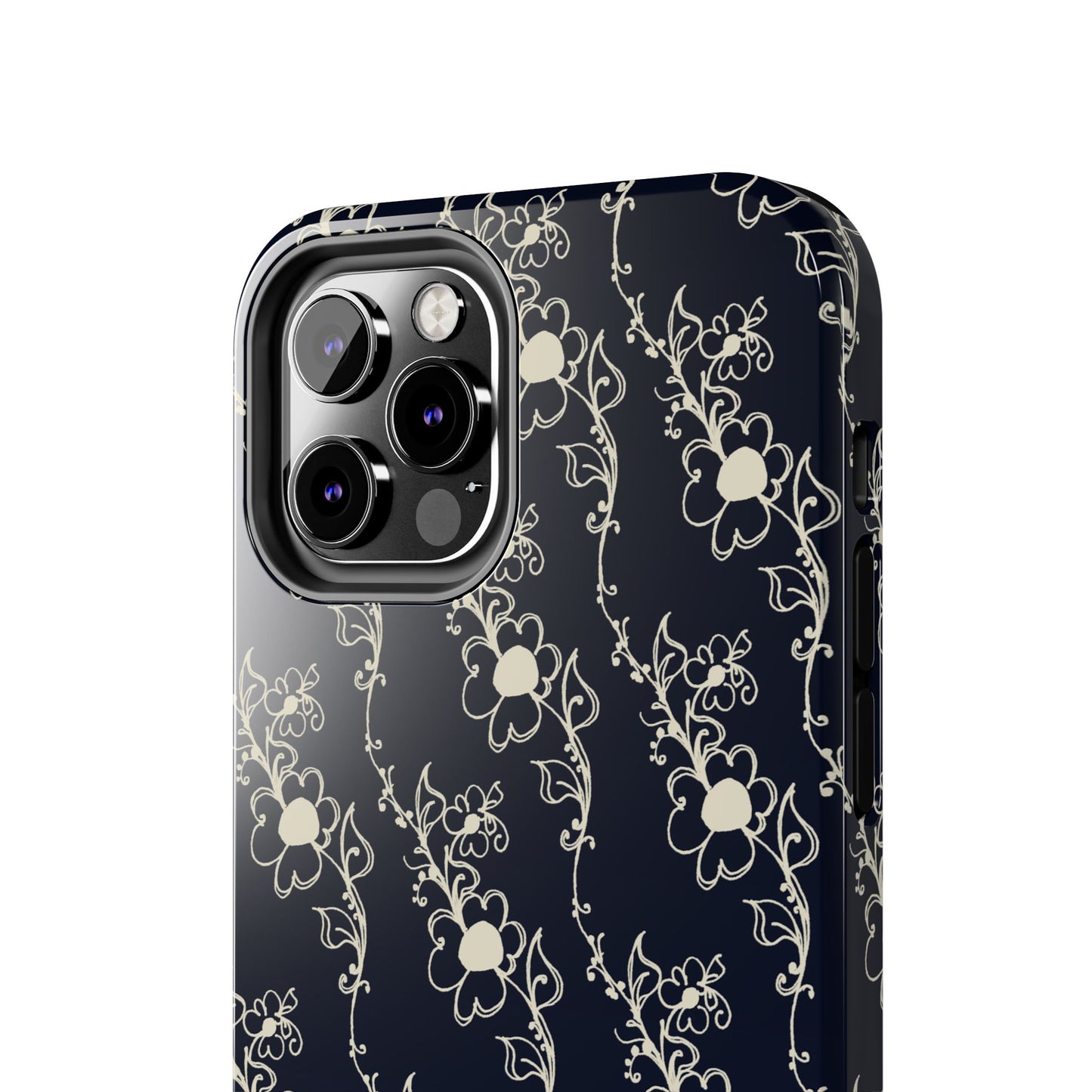 Diagonal Daisies Black / Ivory Phone Case