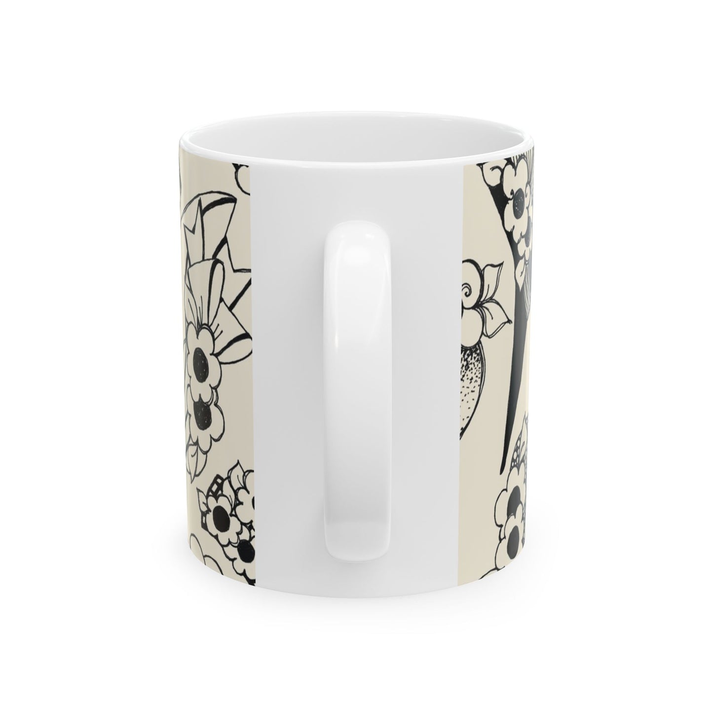 Millinery Ivory / Black Cup