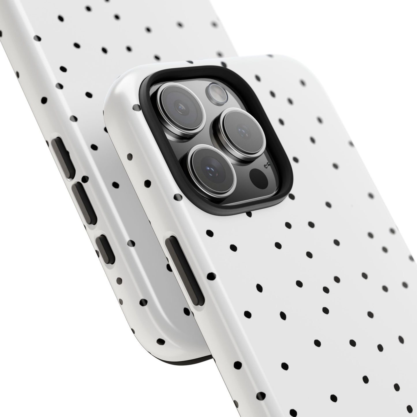 Space Dots White / Black Phone Case
