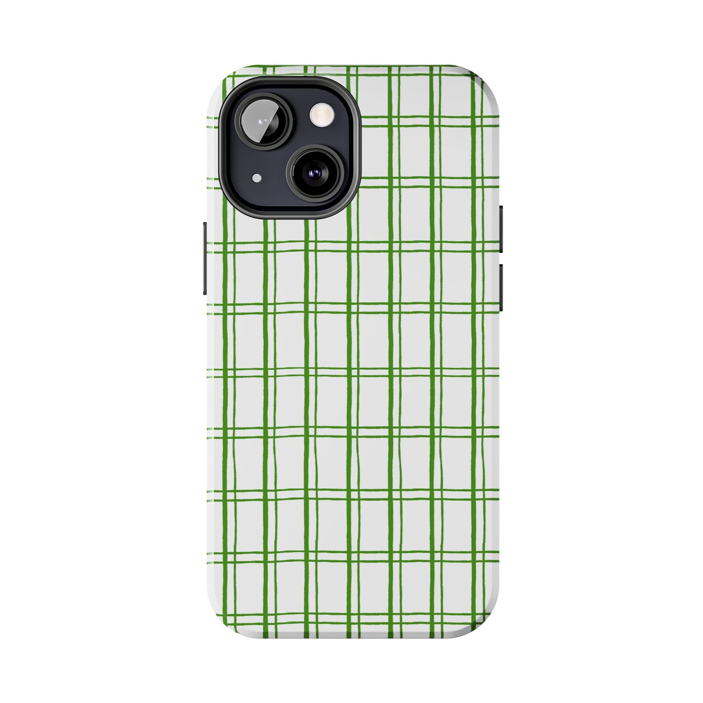 Little Plaid White / Green Phone Case