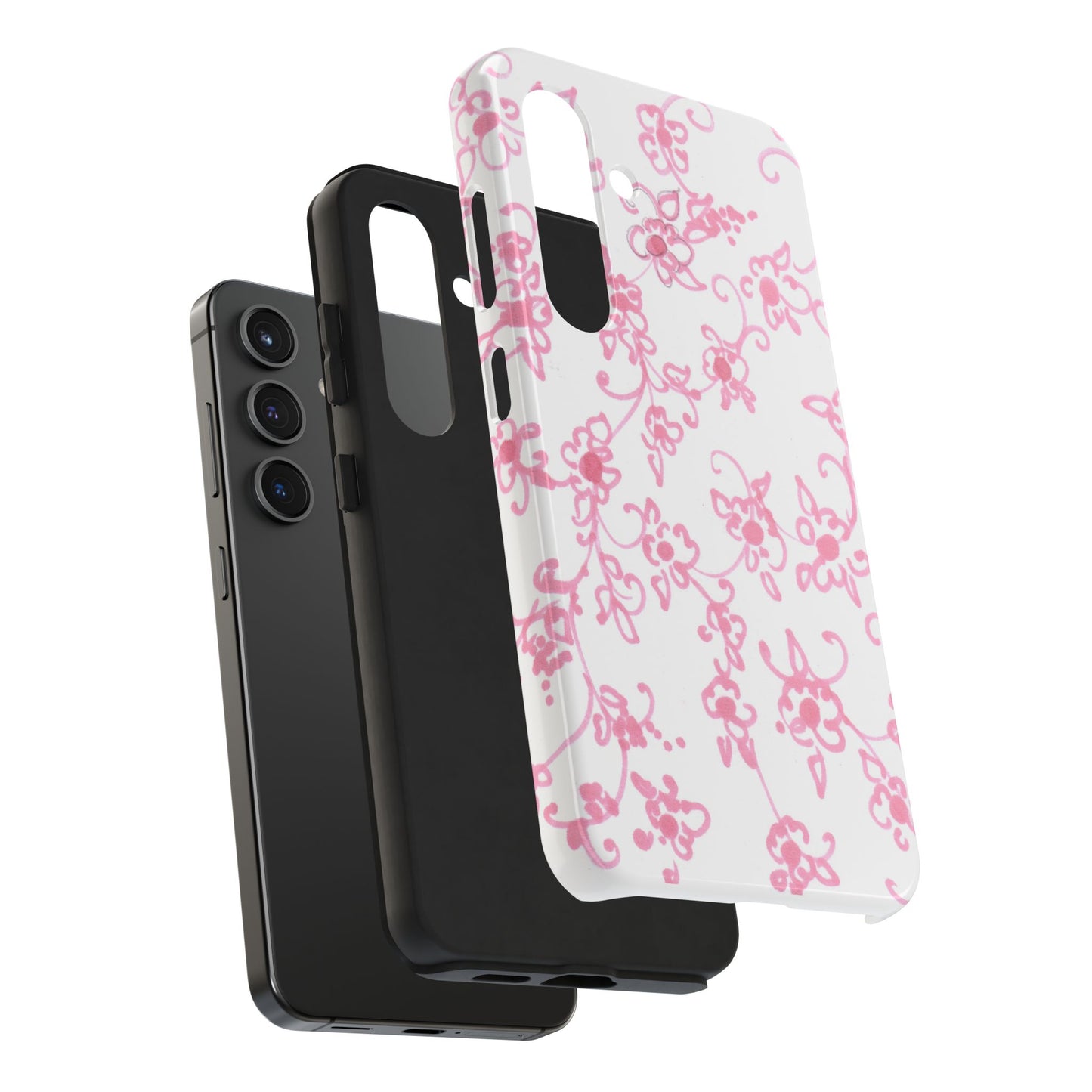 Juliette Ladies White / Pink Flowers Phone Case